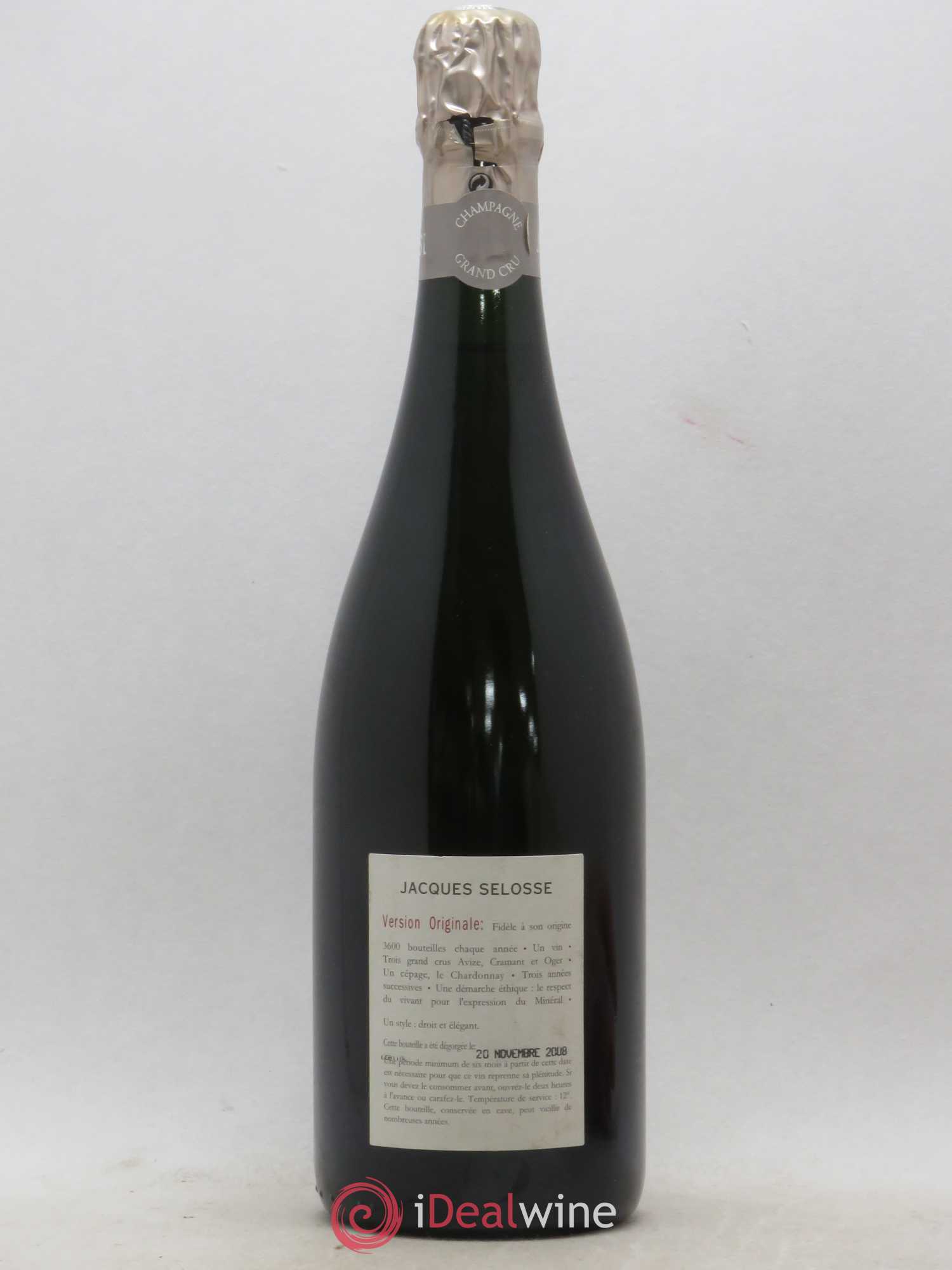Version Originale Jacques Selosse (sans prix de réserve) - Lot de 1 bouteille - 1