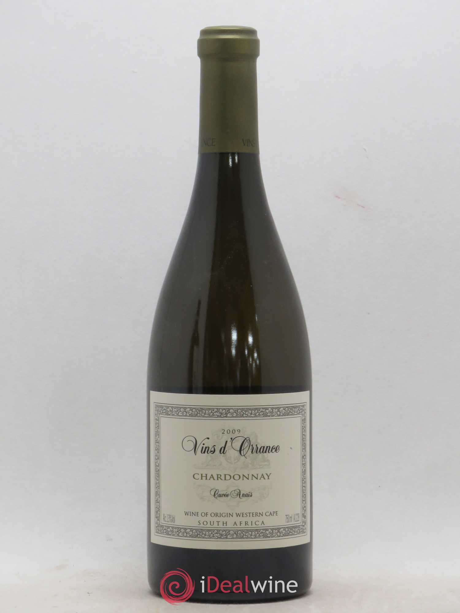 Afrique du Sud Orrance Chardonnay cuvée Anaïs (sans prix de réserve) (sans prix de réserve) 2009 - Posten von 1 Flasche - 0