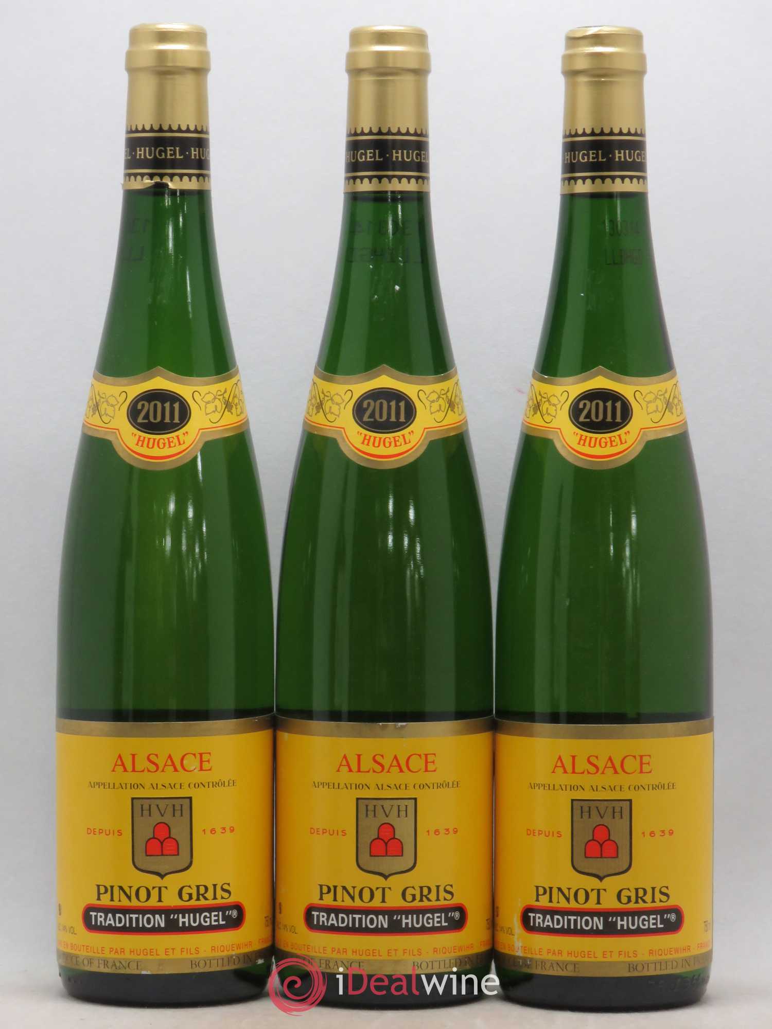 Pinot Gris Tradition Hugel (sans prix de réserve) 2011 - Posten von 3 Flaschen - 0