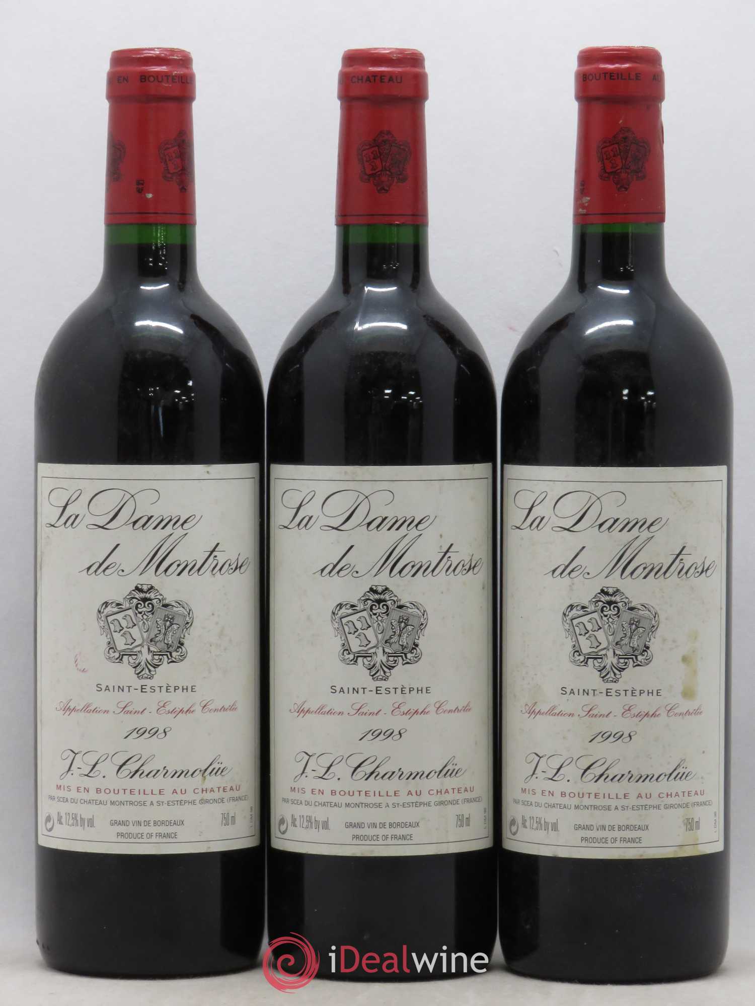 La Dame de Montrose Second Vin (sans prix de réserve) 1998 - Lot de 3 bouteilles - 0