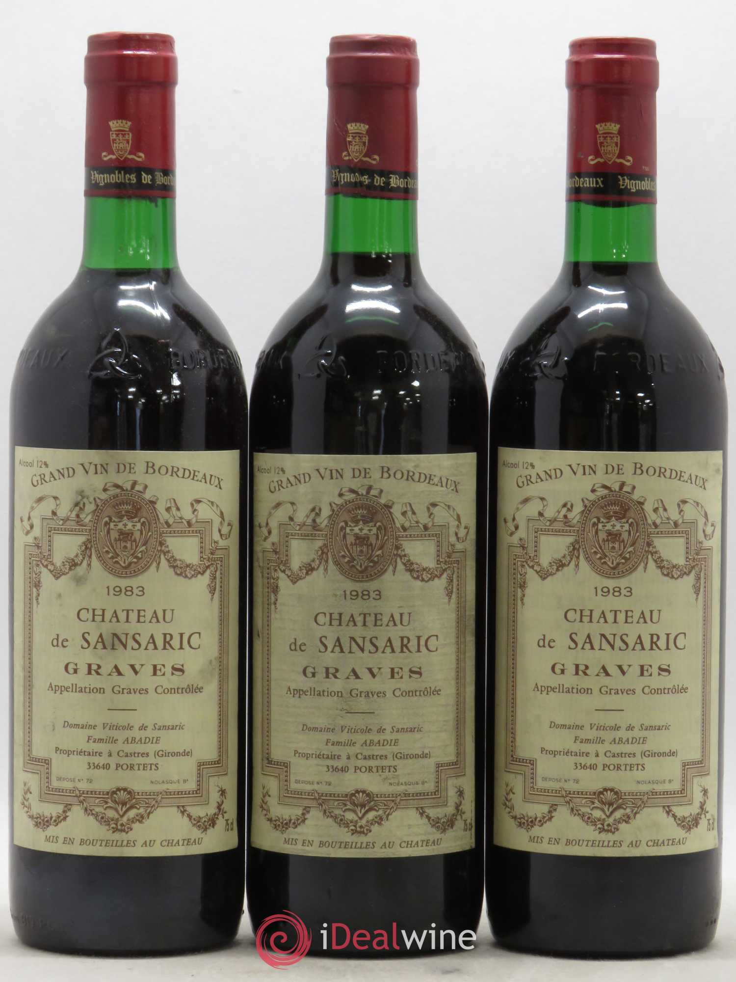 Graves Château de Sansaric (sans prix de réserve) 1983 - Posten von 6 Flaschen - 2