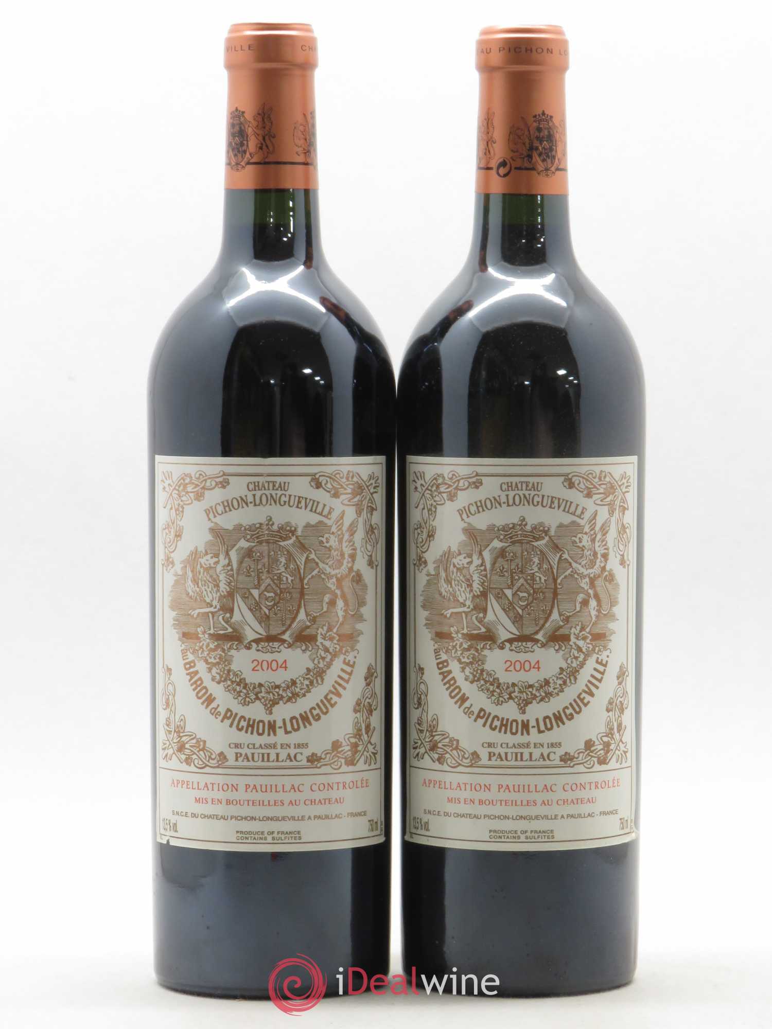 Pichon Longueville Baron 2ème Grand Cru Classé (sans prix de réserve) 2004 - Lot de 2 bouteilles - 0
