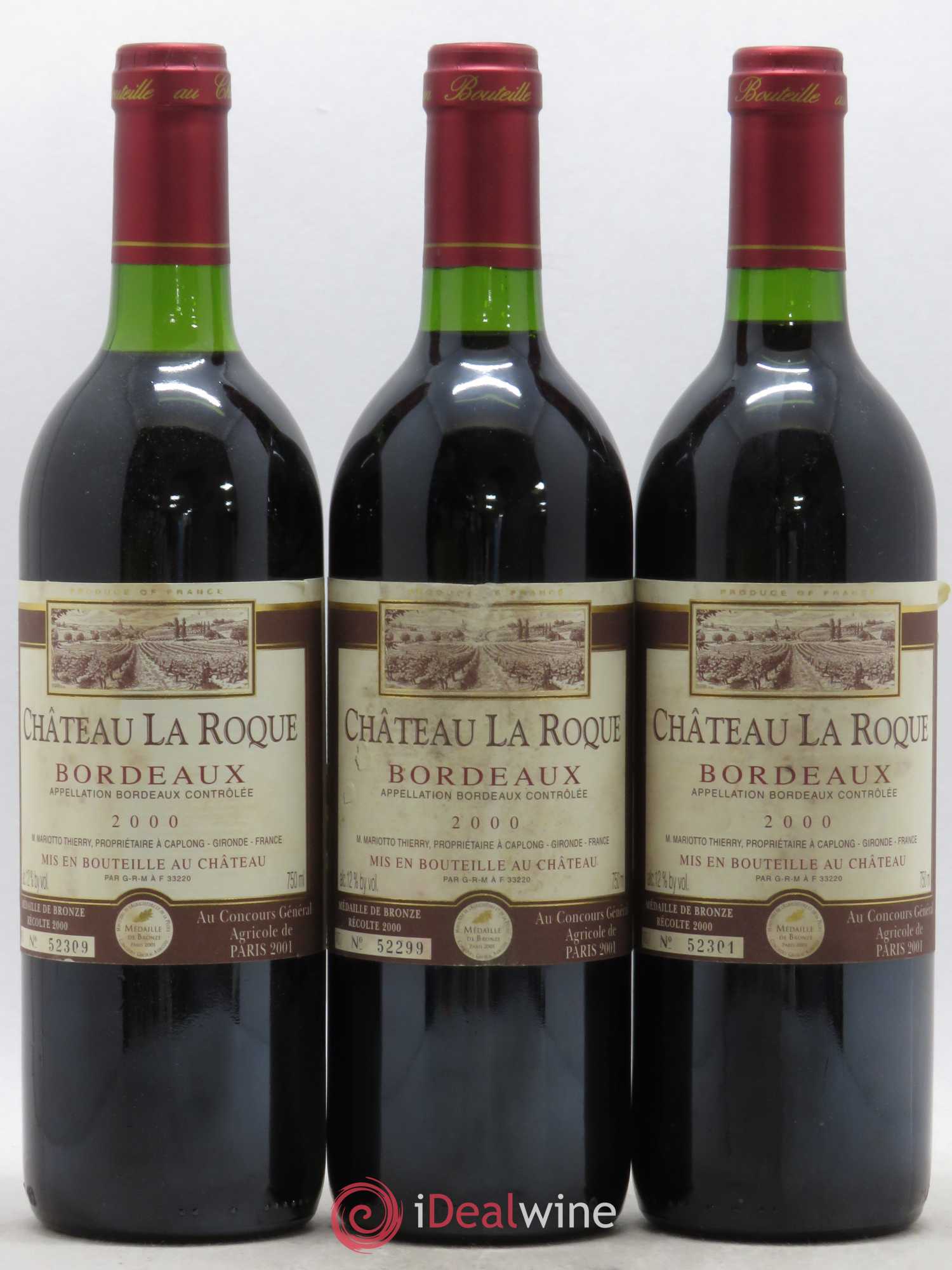 Bordeaux Château La Roque (sans prix de réserve) 2000 - Posten von 6 Flaschen - 1