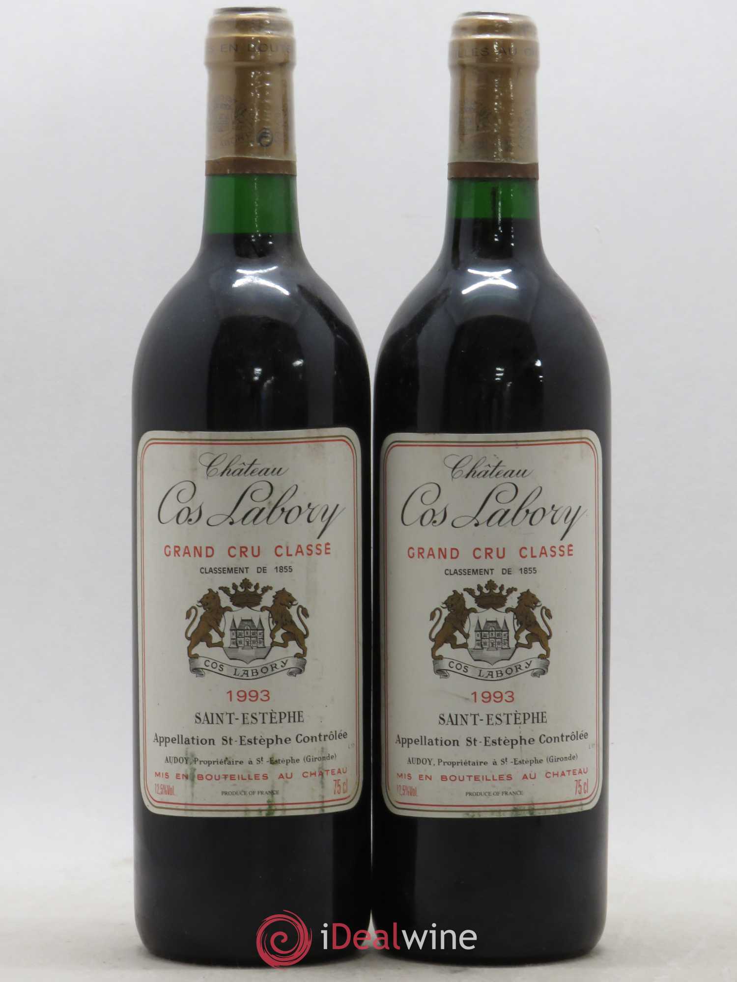 Château Cos Labory 5ème Grand Cru Classé (sans prix de réserve) 1993 - Lot de 2 bouteilles - 0