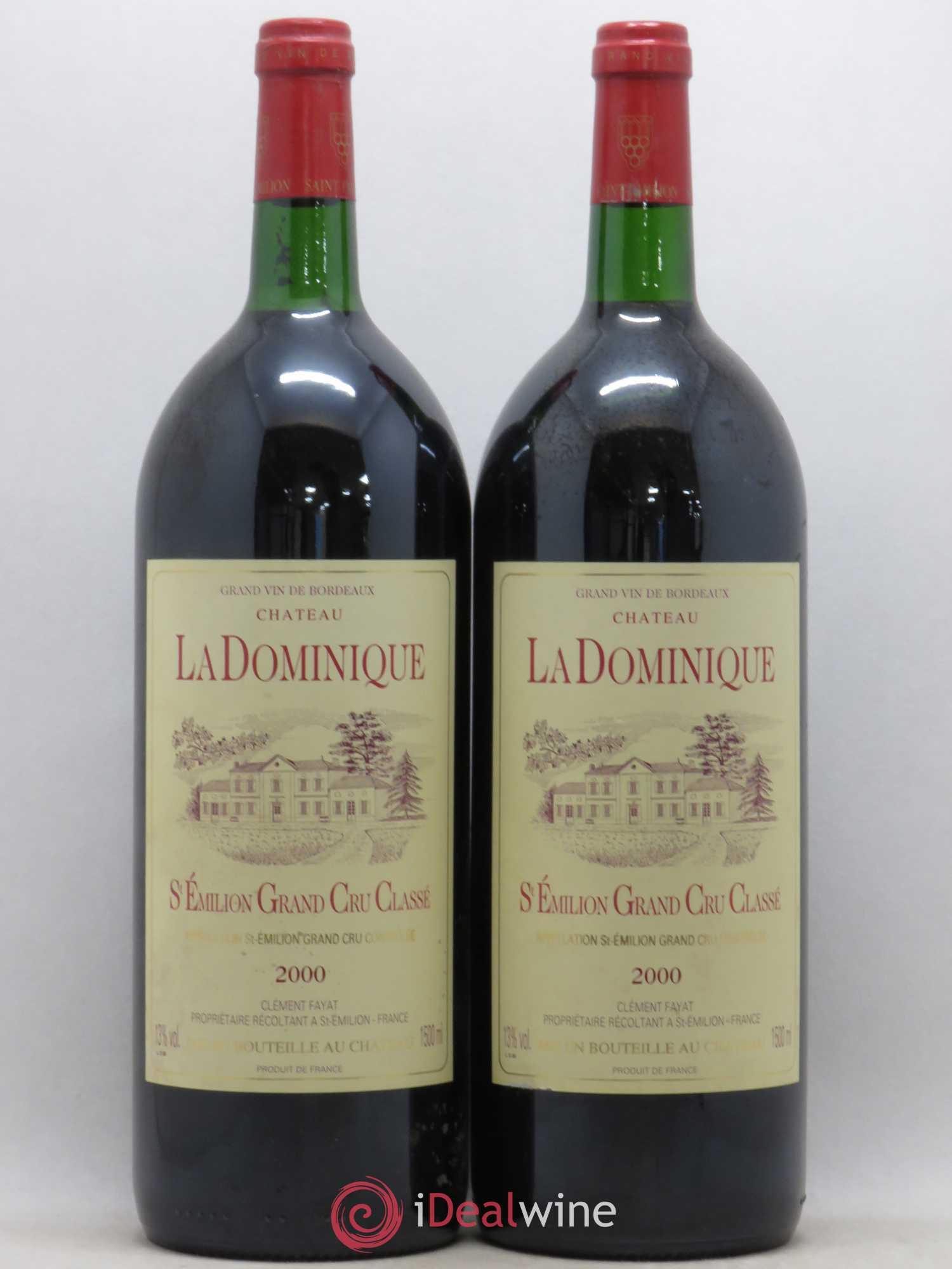 Château la Dominique Grand Cru Classé (sans prix de réserve) 2000 - Lot de 2 magnums - 0
