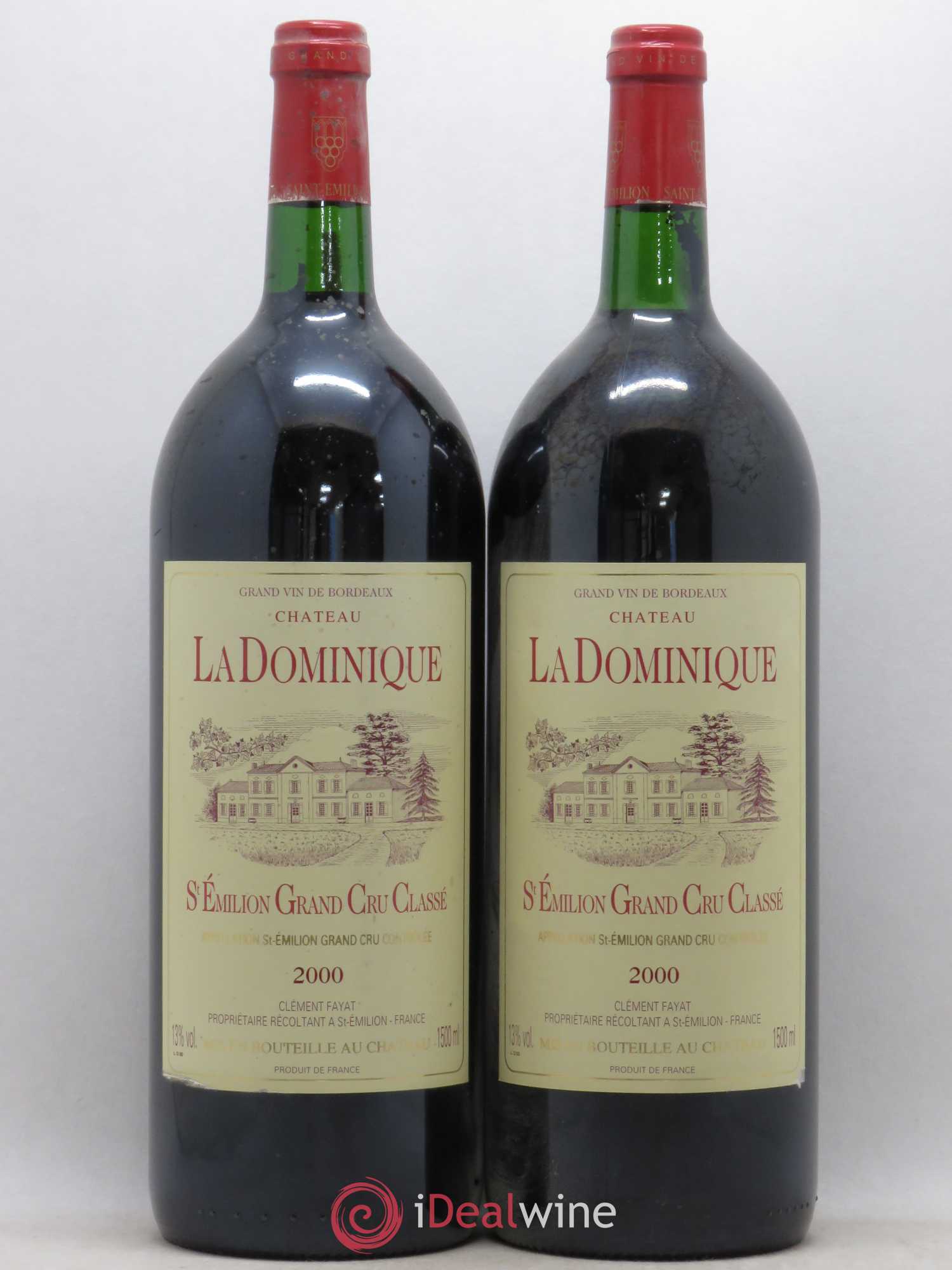 Château la Dominique Grand Cru Classé (sans prix de réserve) 2000 - Lot de 2 magnums - 0