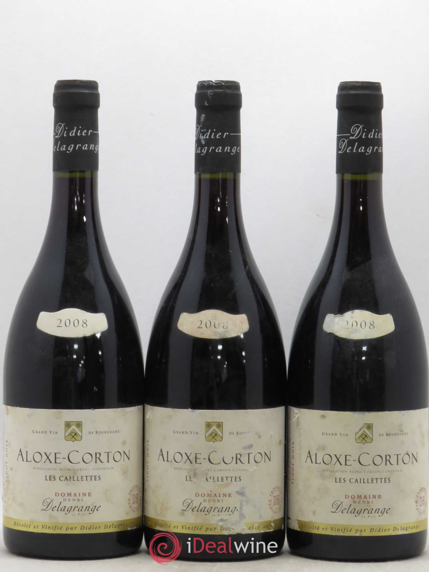 Aloxe-Corton Les Caillettes Delagrange (sans prix de réserve) 2008 - Posten von 3 Flaschen - 0