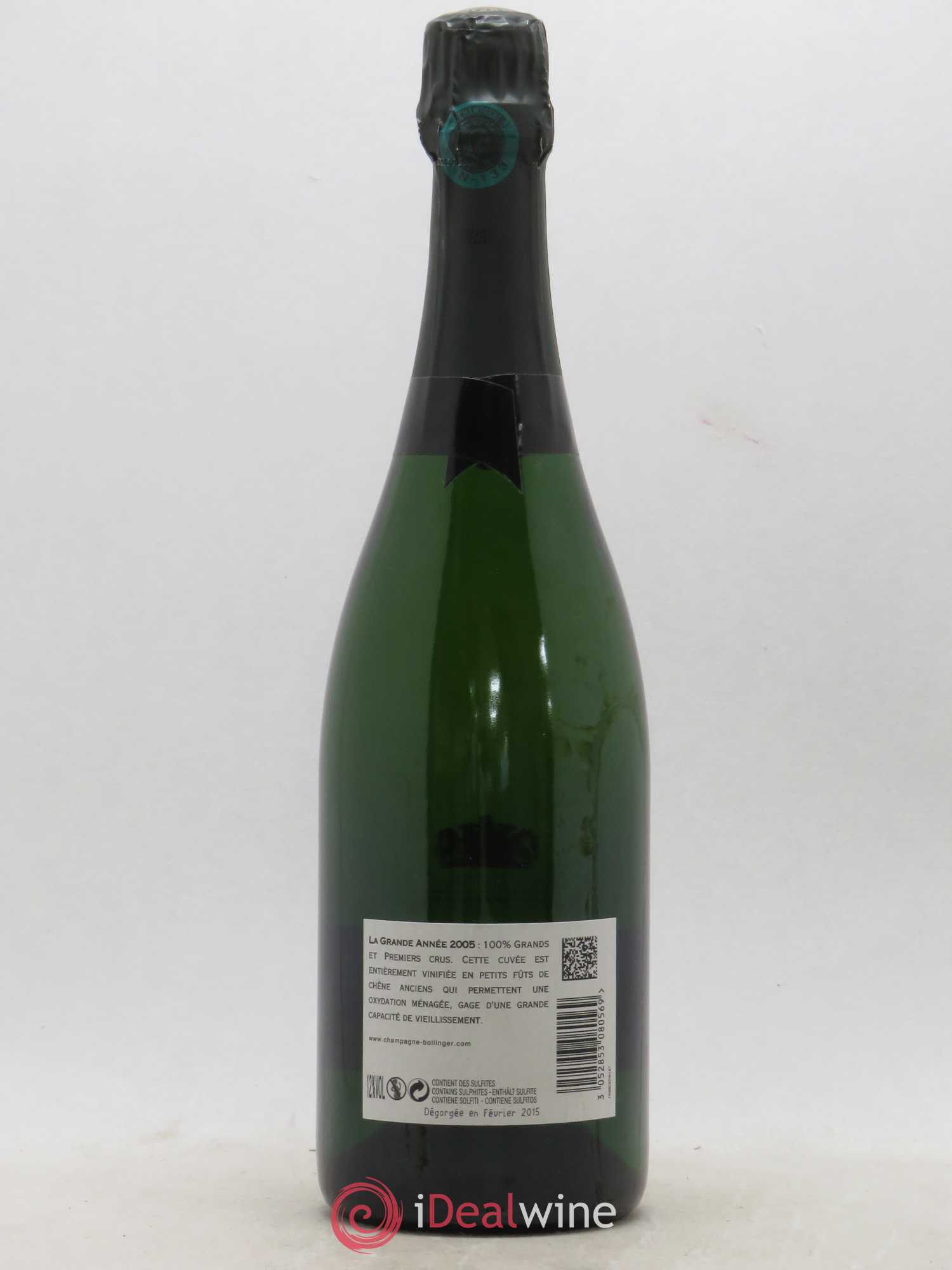 La Grande Année Brut Bollinger (sans prix de réserve) 2005 - Lot de 1 bouteille - 1