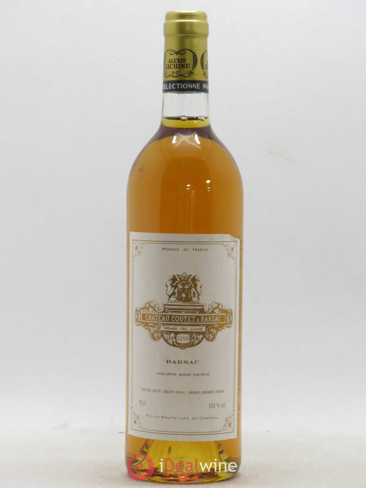 Château Coutet 1er Grand Cru Classé (senza prezzo di riserva) 1990 - Lotto di 1 bottiglia - 0