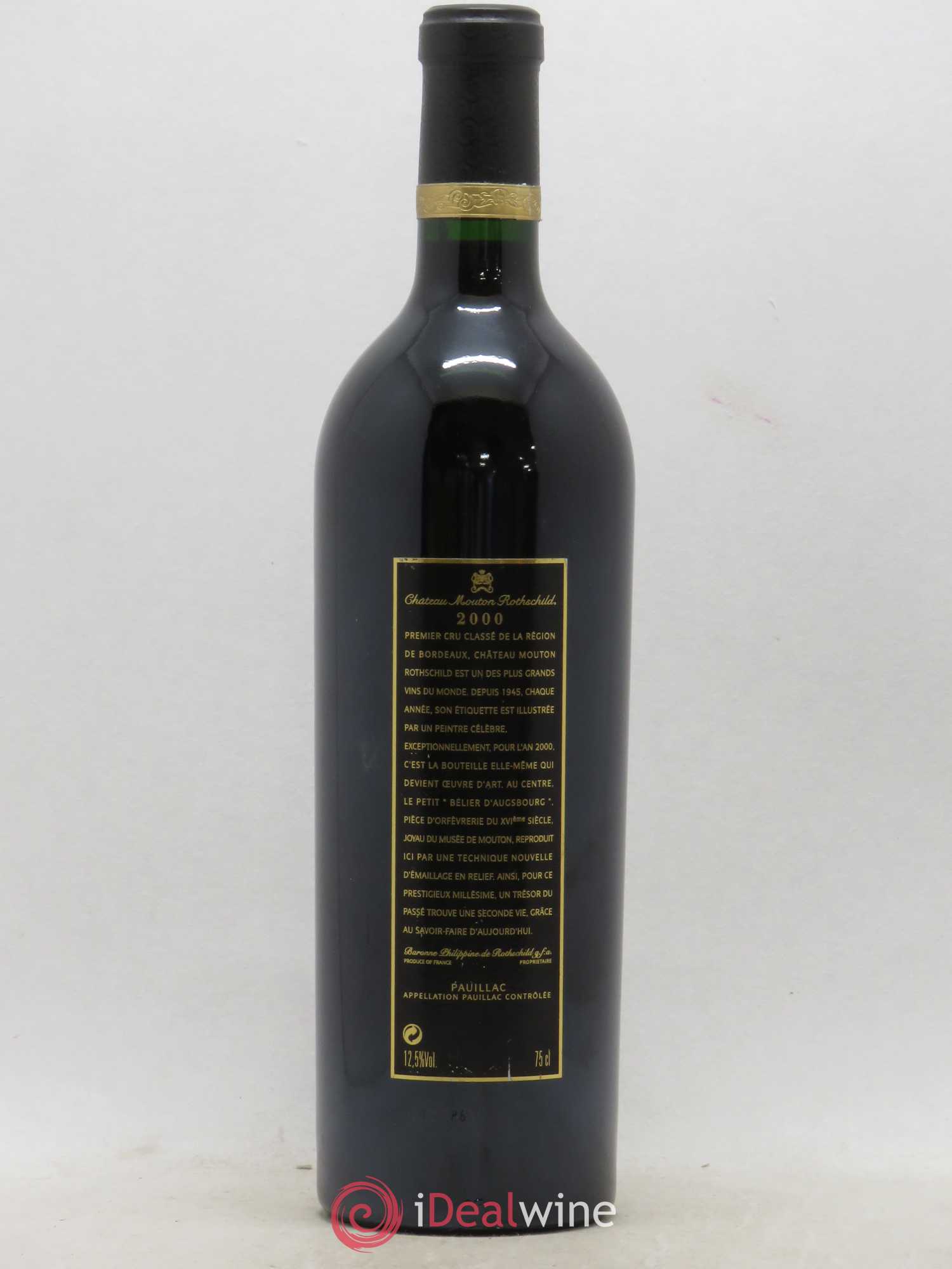 Château Mouton Rothschild 1er Grand Cru Classé 2000 - Lot de 1 bouteille - 1