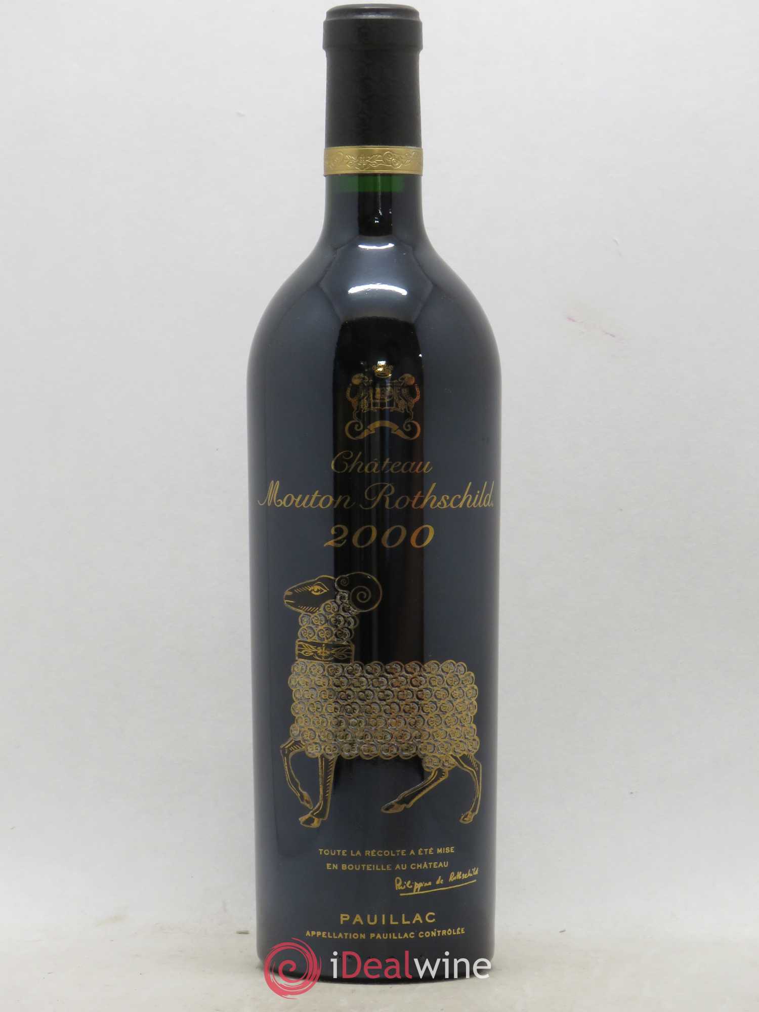 Château Mouton Rothschild 1er Grand Cru Classé 2000 - Lot de 1 bouteille - 0