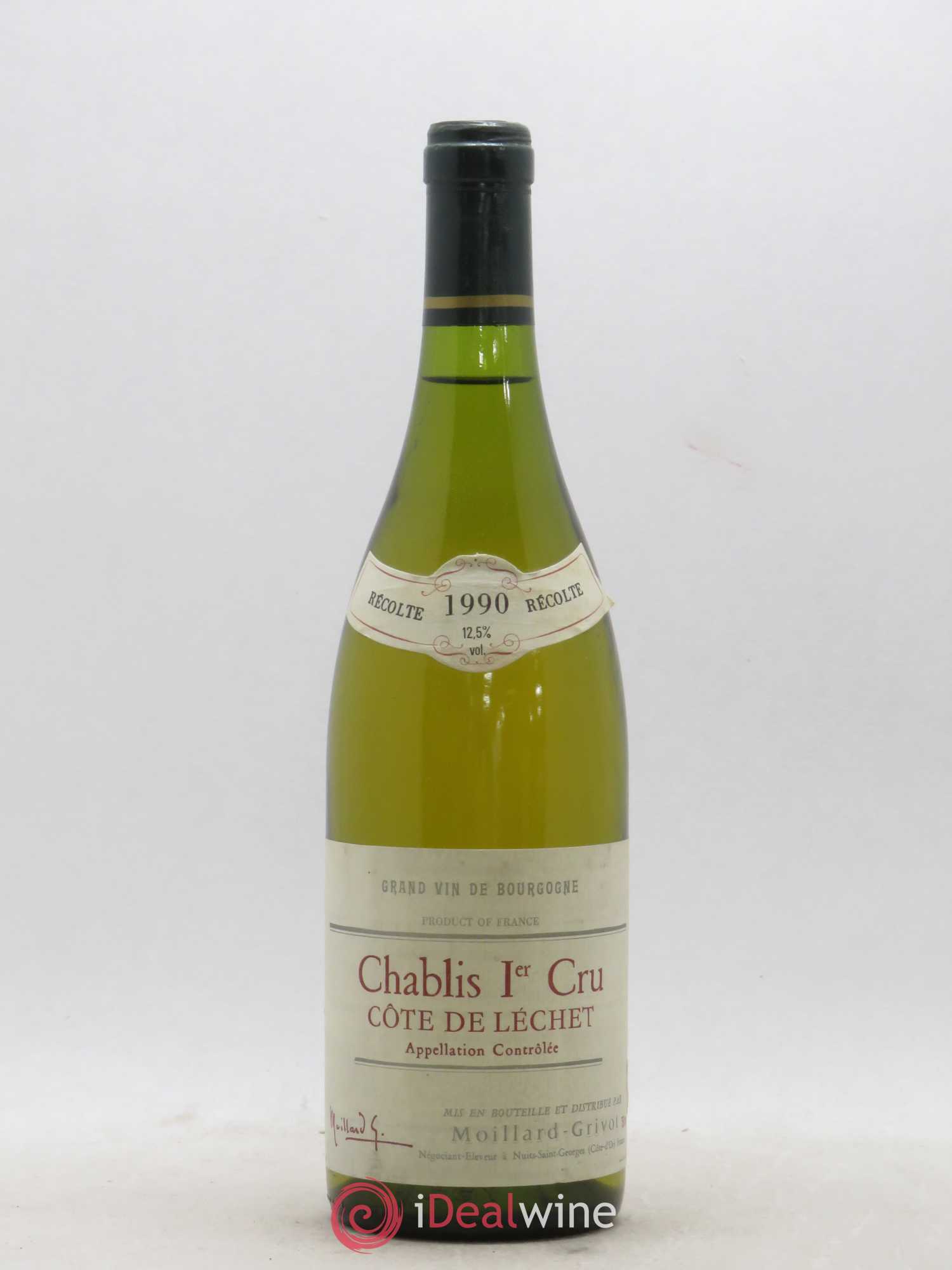 Chablis 1er Cru Cote de Lechet Moillard Grivot (sans prix de réserve) 1990 - Posten von 1 Flasche - 0