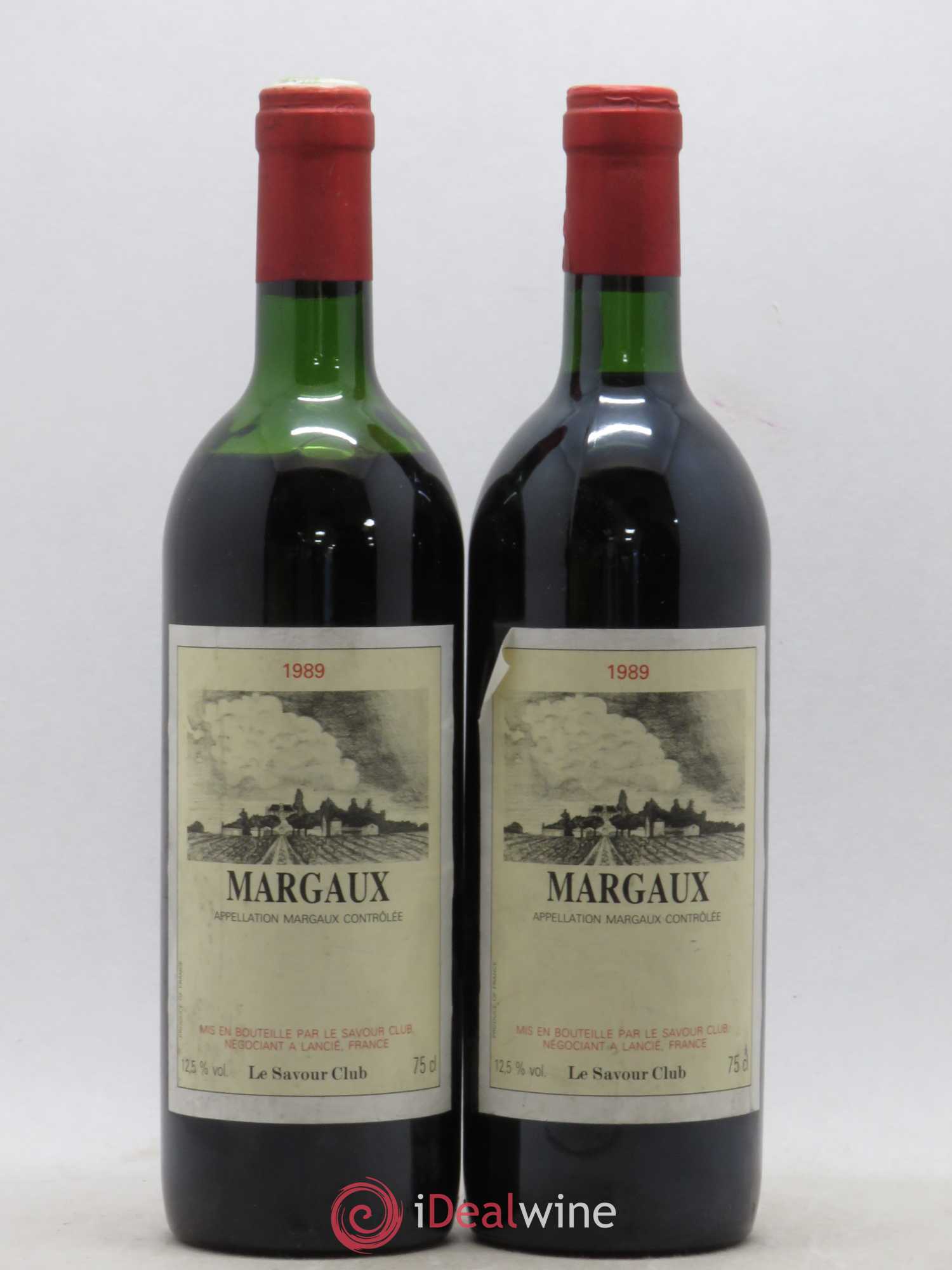 Bordeaux Margaux Savour Club (sans prix de réserve) (sans prix de réserve) 1989 - Posten von 2 Flaschen - 0