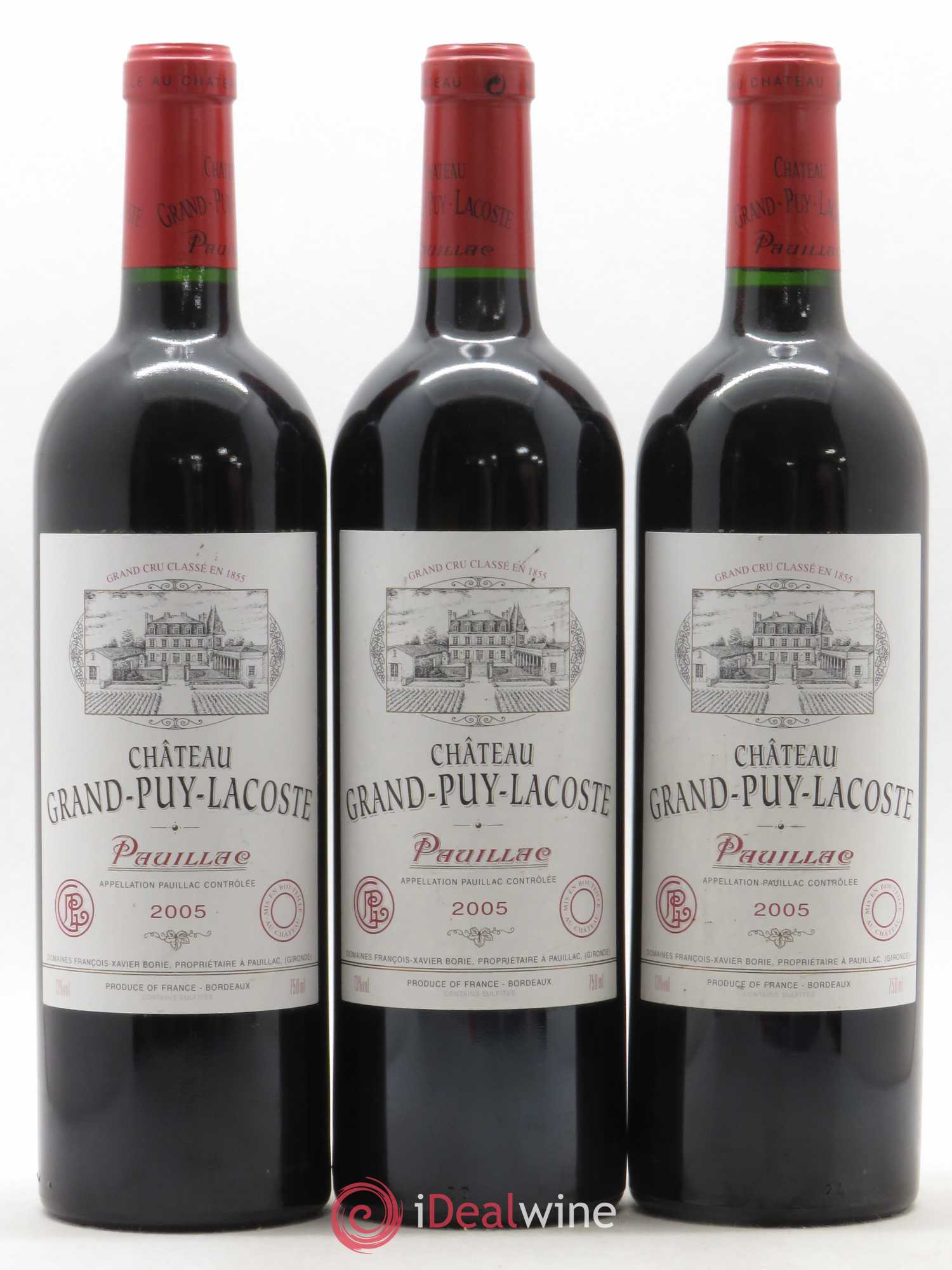 Château Grand Puy Lacoste 5ème Grand Cru Classé (sans prix de réserve) 2005 - Lot de 3 bouteilles - 0
