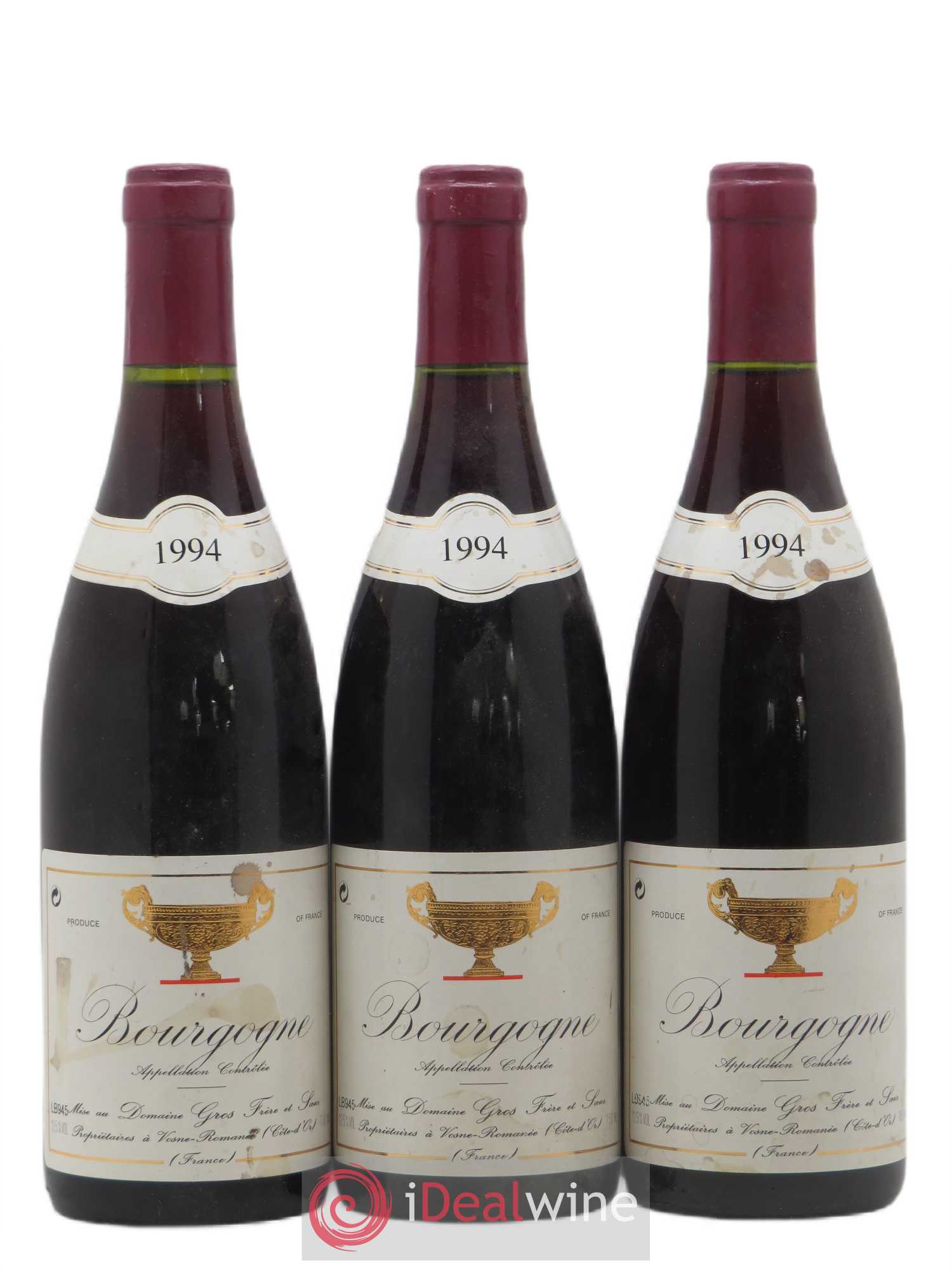 Bourgogne Gros Frère & Soeur (sans prix de réserve) 1994 - Lot de 3 bouteilles - 0