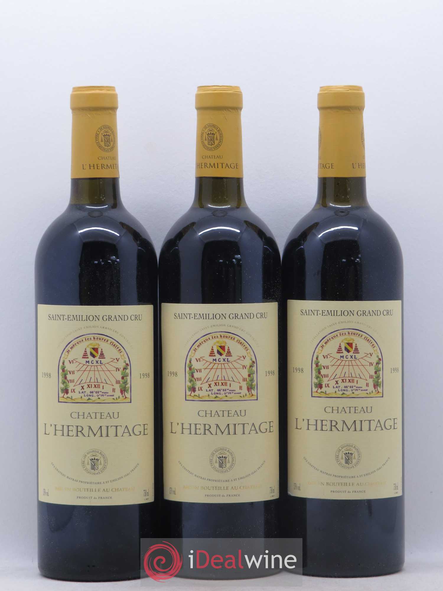 Château l' Hermitage (sans prix de réserve) 1998 - Lot de 12 bouteilles - 3