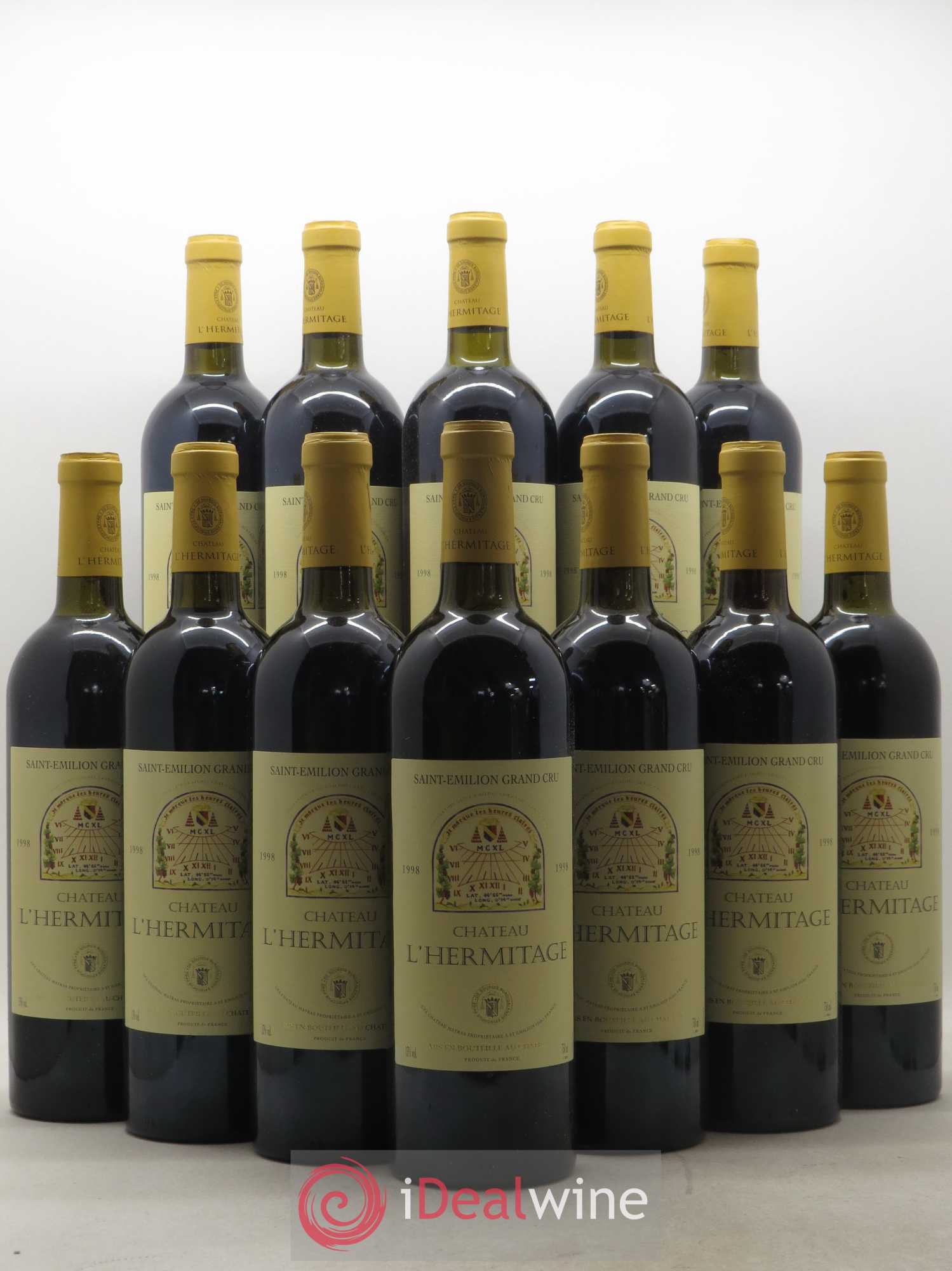 Château l' Hermitage (sans prix de réserve) 1998 - Lot de 12 bouteilles - 0