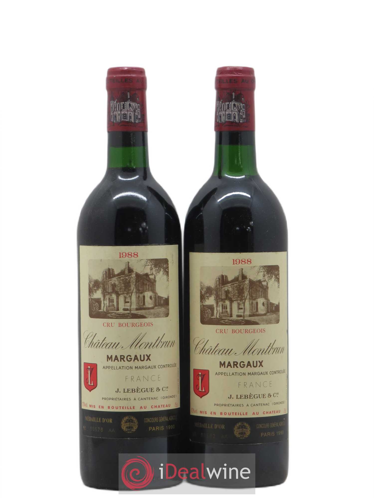 Château Montbrun Cru Bourgeois (sans prix de réserve) 1988 - Lot de 2 bouteilles - 0