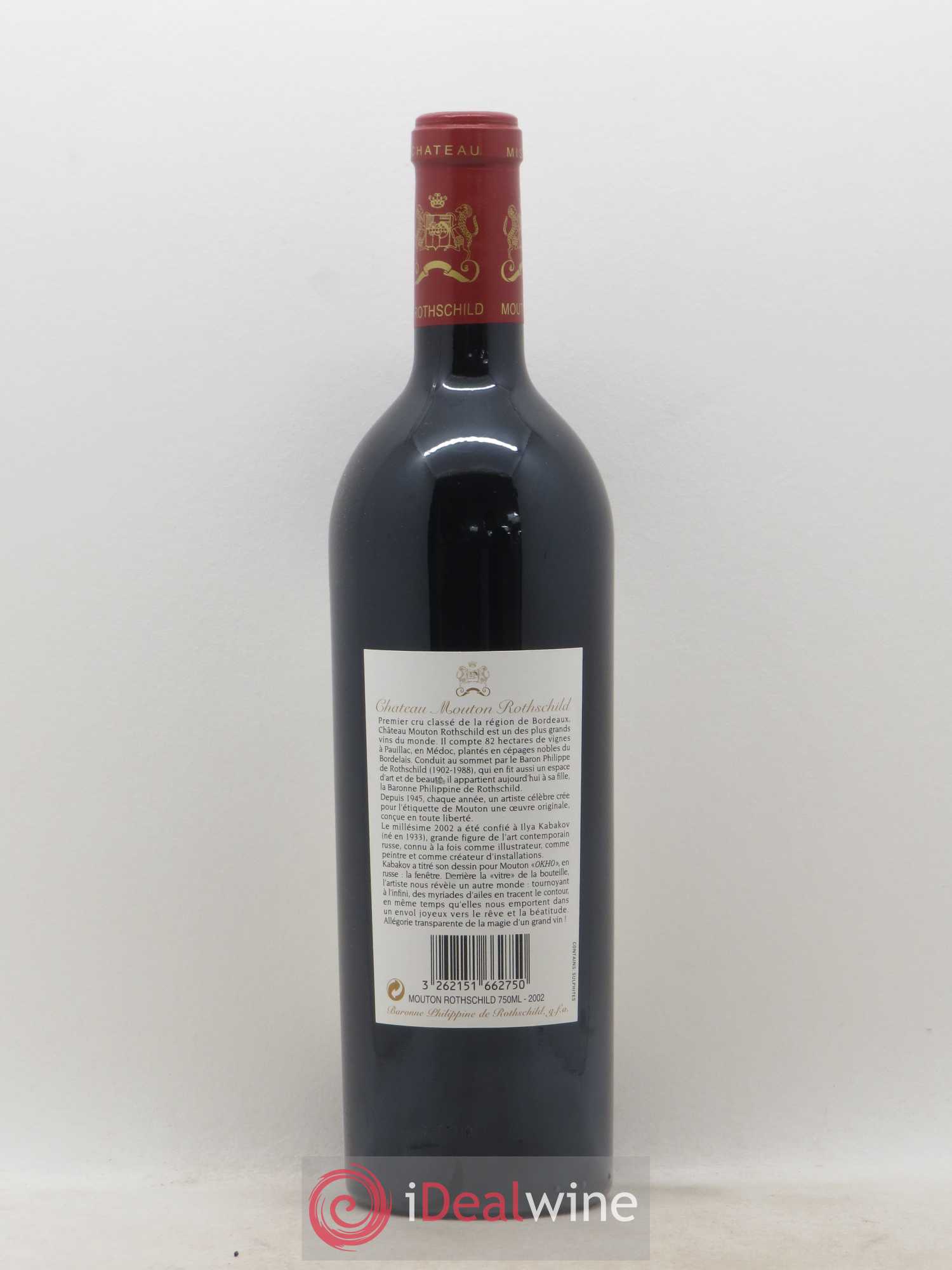 Château Mouton Rothschild 1er Grand Cru Classé (sans prix de réserve) (sans prix de réserve) 2002 - Lot de 1 bouteille - 1