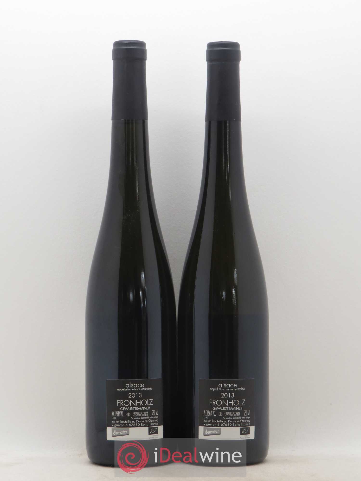 Alsace Gewurztraminer Fronholz A l'Orient d'Eden Ostertag (Domaine) (senza prezzo di riserva) 2013 - Lotto di 2 bottiglie - 1