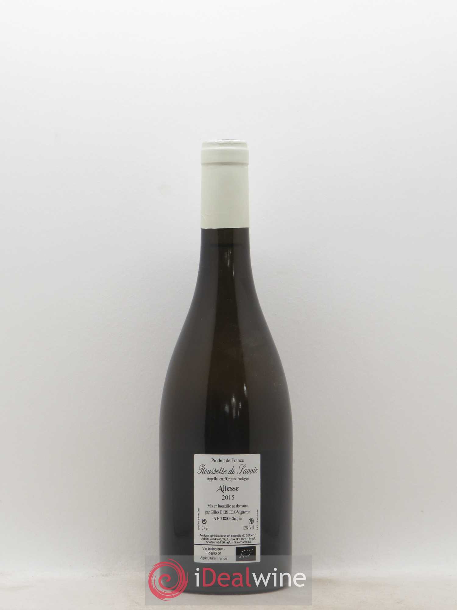 Roussette de Savoie El Hem Gilles Berlioz (sans prix de réserve) 2015 - Lot de 1 bouteille - 1
