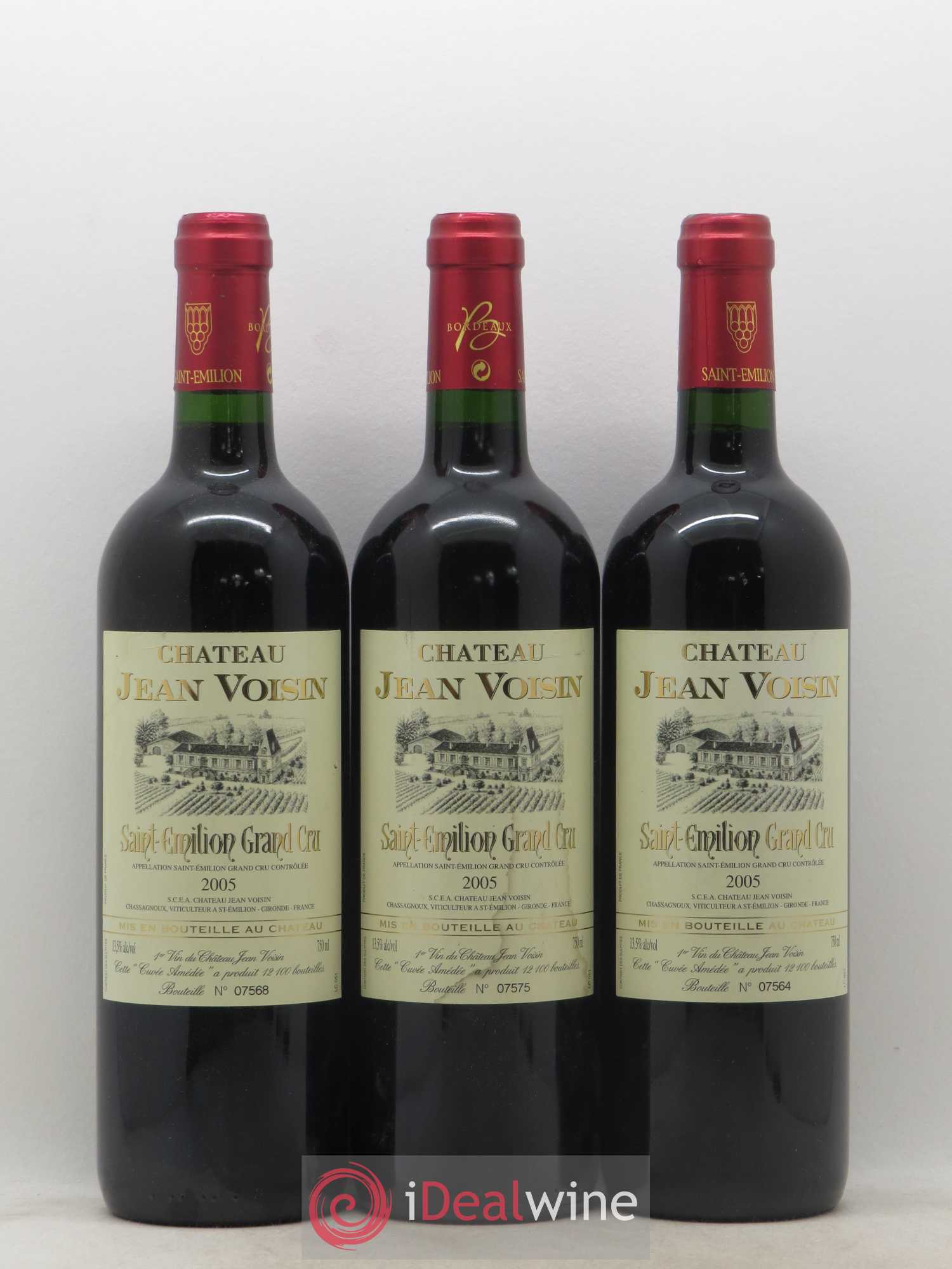 Saint-Émilion Grand Cru Château Jean Voisin (sans prix de réserve) 2005 - Posten von 3 Flaschen - 0