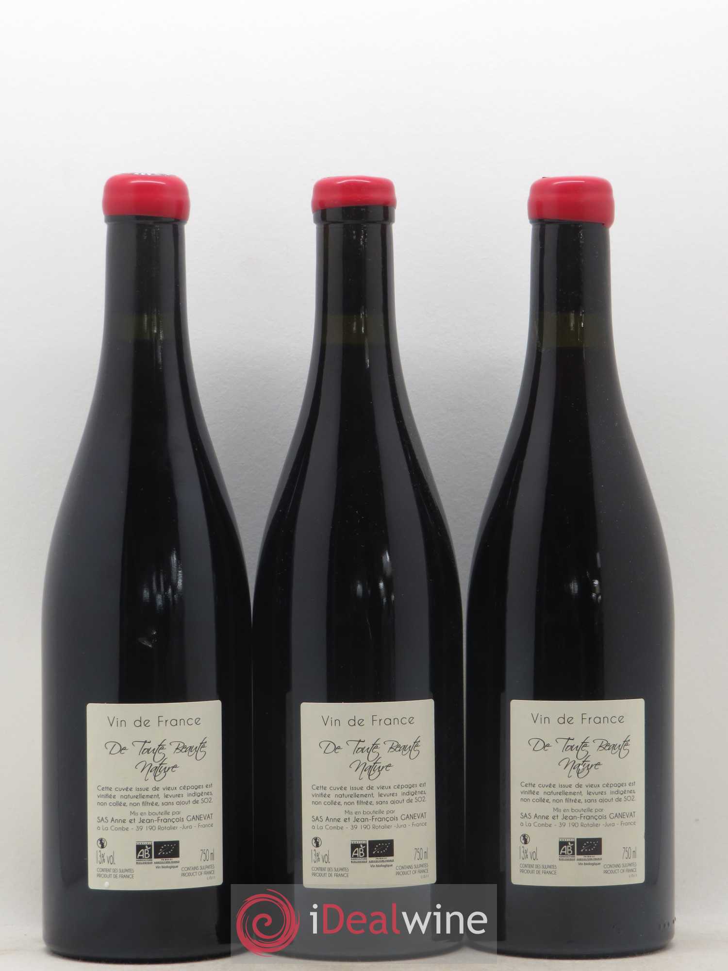 Vin de France De Toute Beauté Ganevat (Domaine)  (sans prix de réserve) 2015 - Lot de 3 bouteilles - 1
