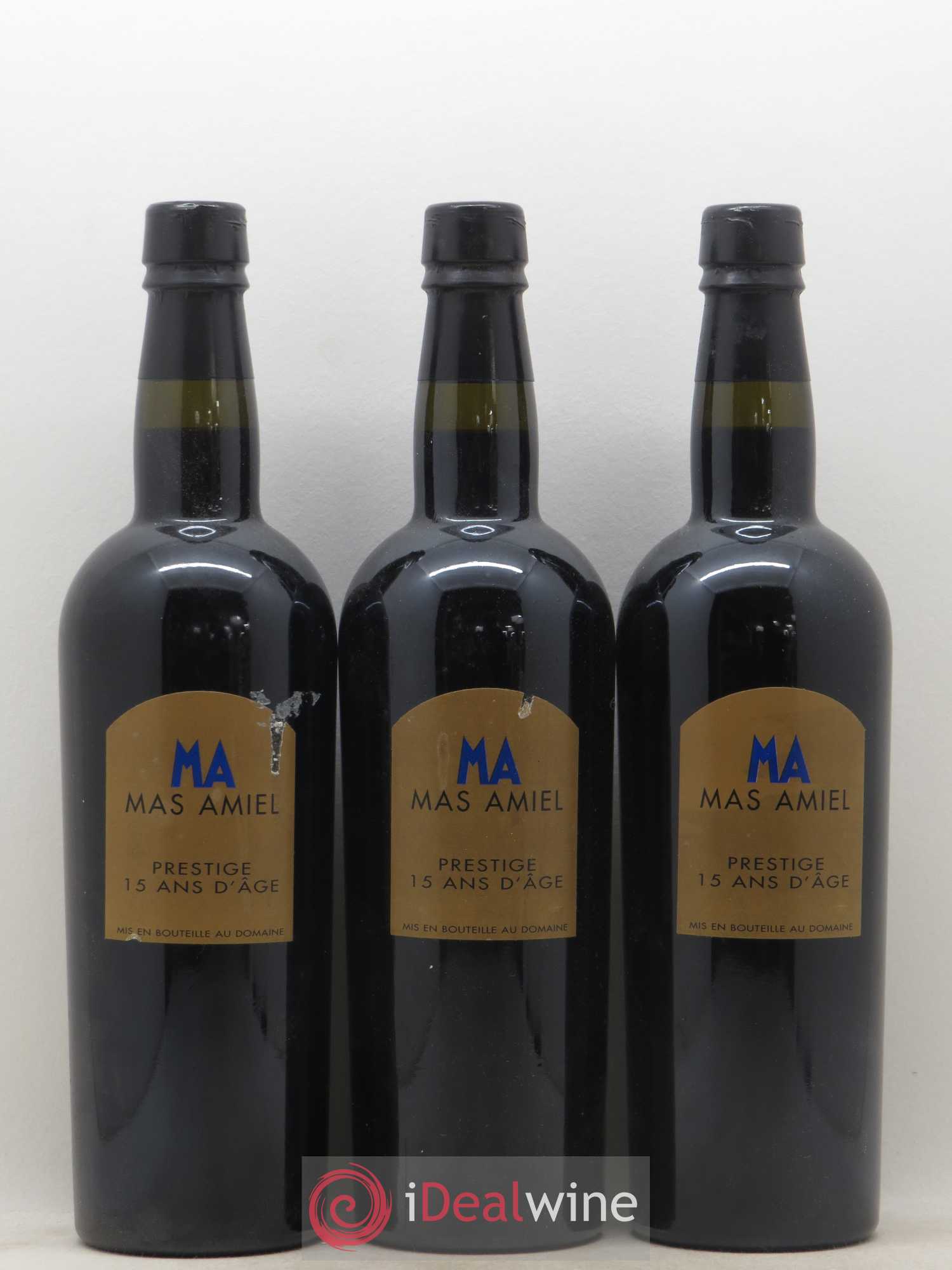 Maury Mas Amiel Vintage 15 ans Prestige (sans prix de réserve) - Lotto di 3 bottiglie - 0
