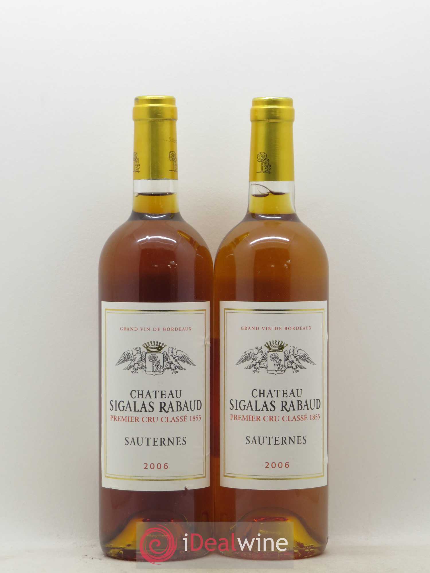 Château Sigalas Rabaud 1er Grand Cru Classé (sans prix de réserve) 2006 - Lot de 2 bouteilles - 0