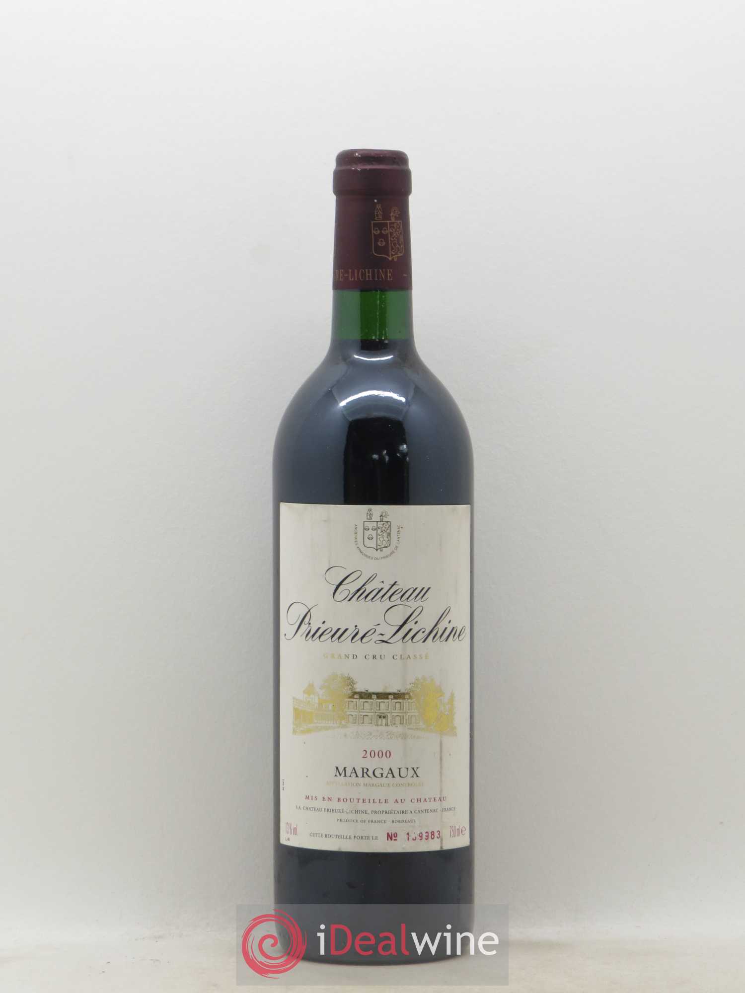 Château Prieuré Lichine 4ème Grand Cru Classé (sans prix de réserve) 2000 - Lot de 1 bouteille - 0