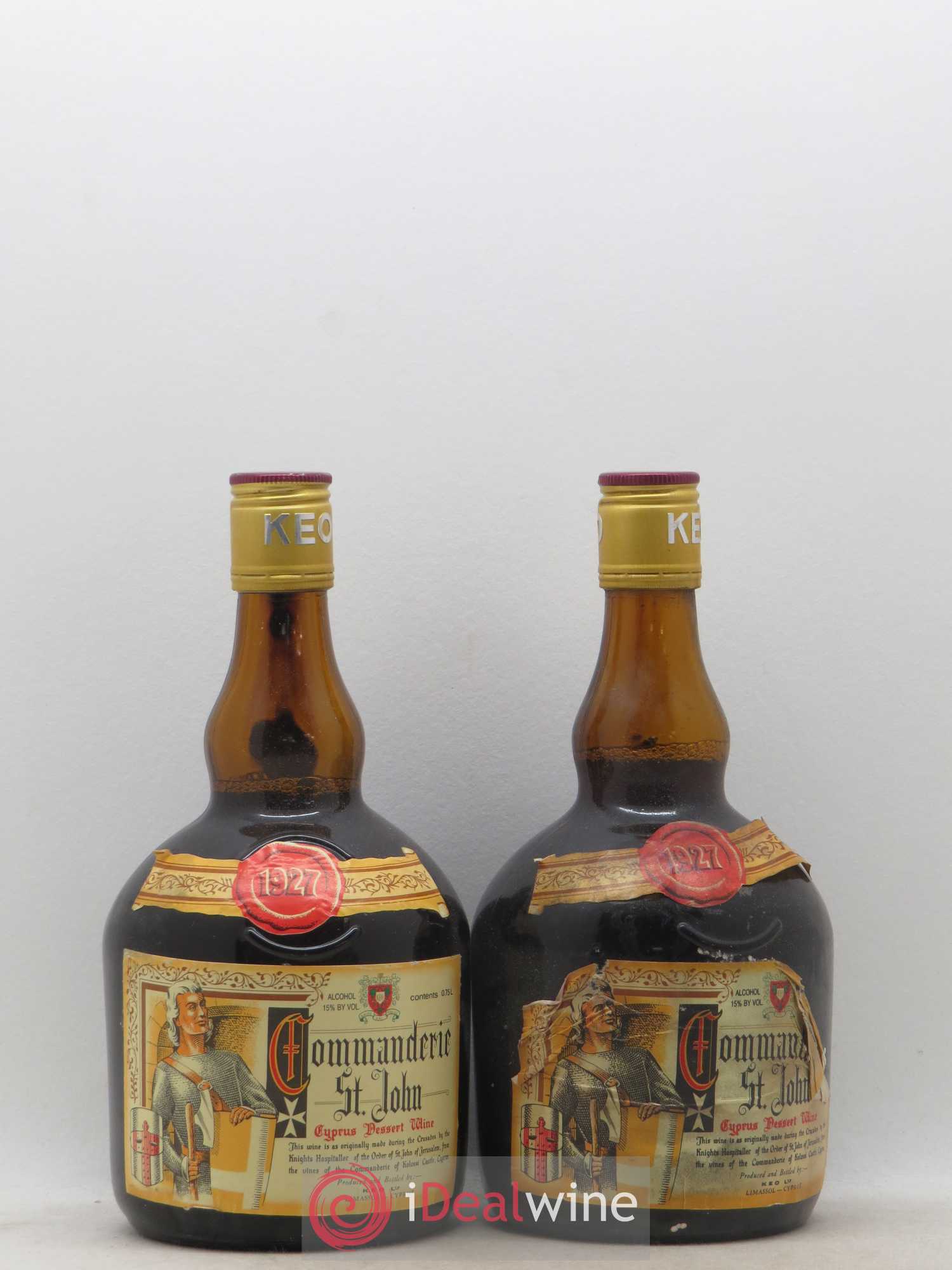 Vins Etrangers Commanderie Saint John Cyprus (sans prix de réserve) 1927 - Lotto di 2 bottiglie - 0