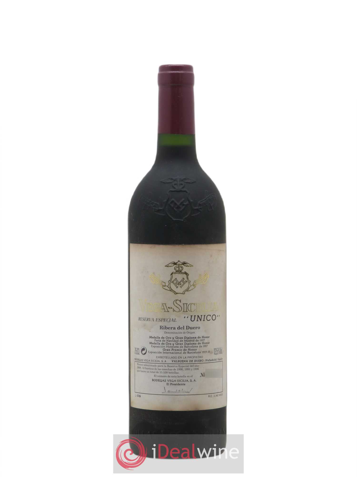Ribera Del Duero Vega Sicilia Unico Reserva Especial Famille Alvarez 90/91/96 (sans prix de réserve) - Posten von 1 Flasche - 0