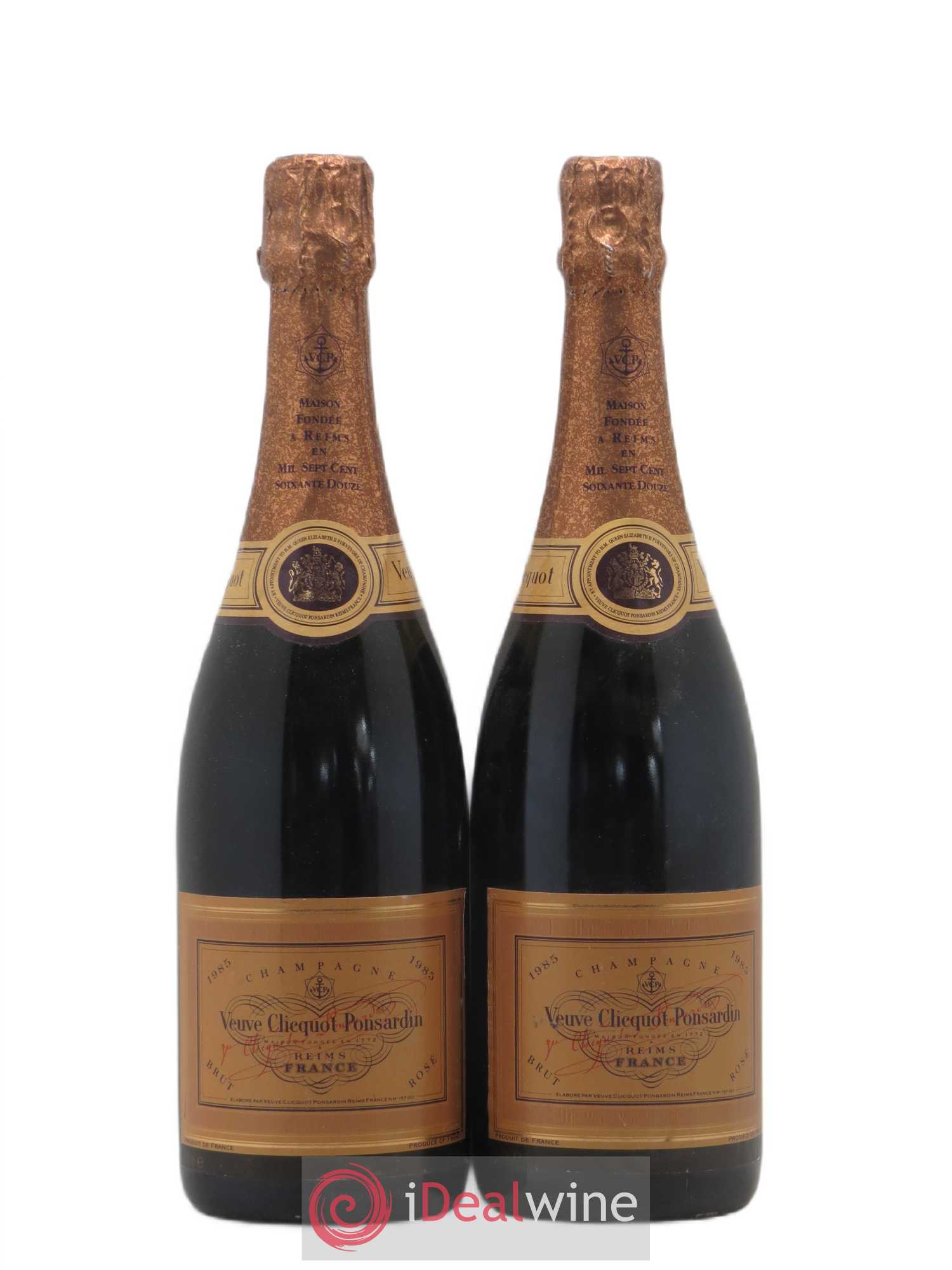 Vintage Rosé Veuve Clicquot (sans prix de réserve) 1985 - Lot de 2 bouteilles - 0