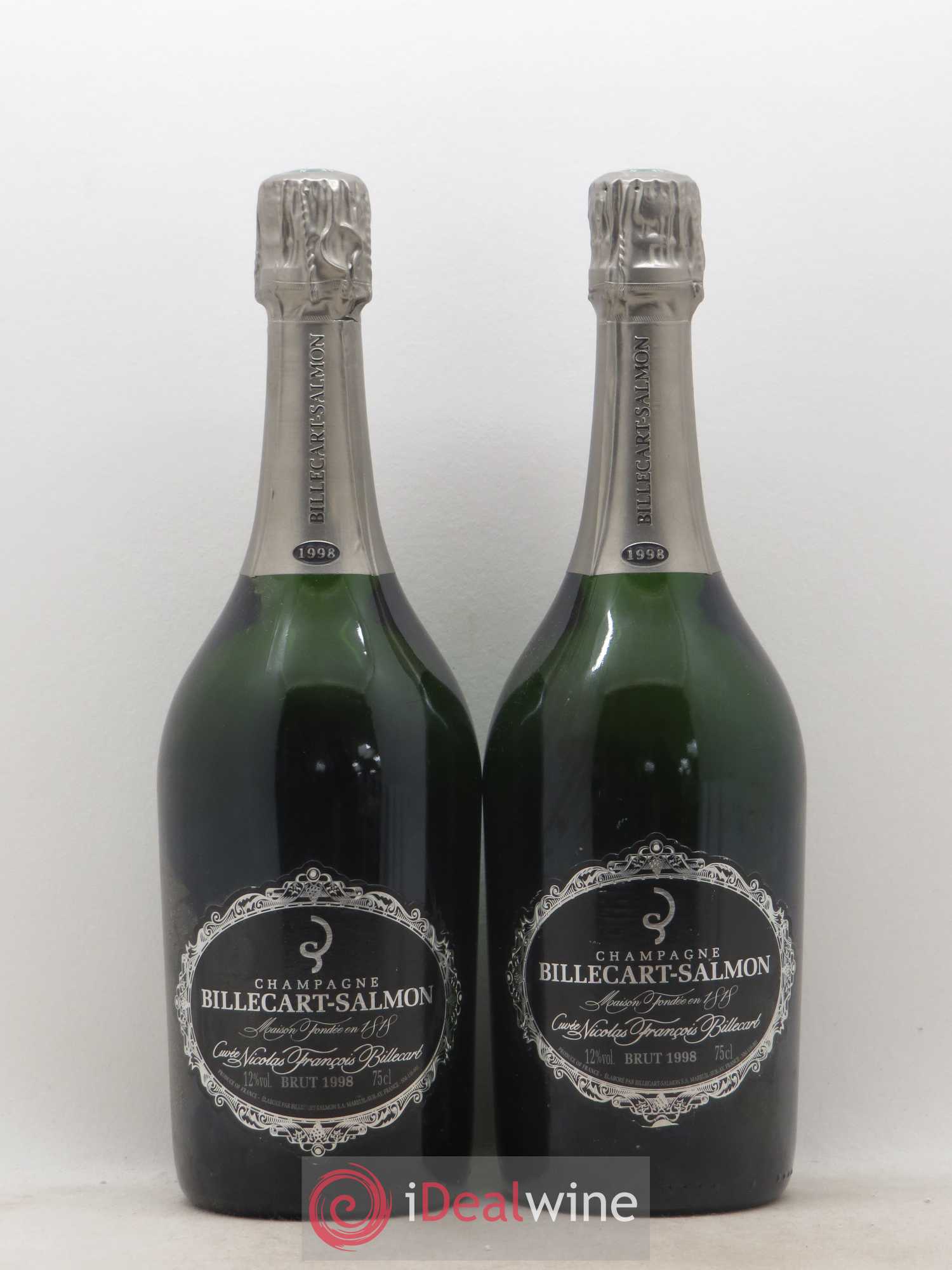 Brut Nicolas François Billecart Billecart-Salmon (sans prix de réserve) (sans prix de réserve) 1998 - Lot de 2 bouteilles - 0