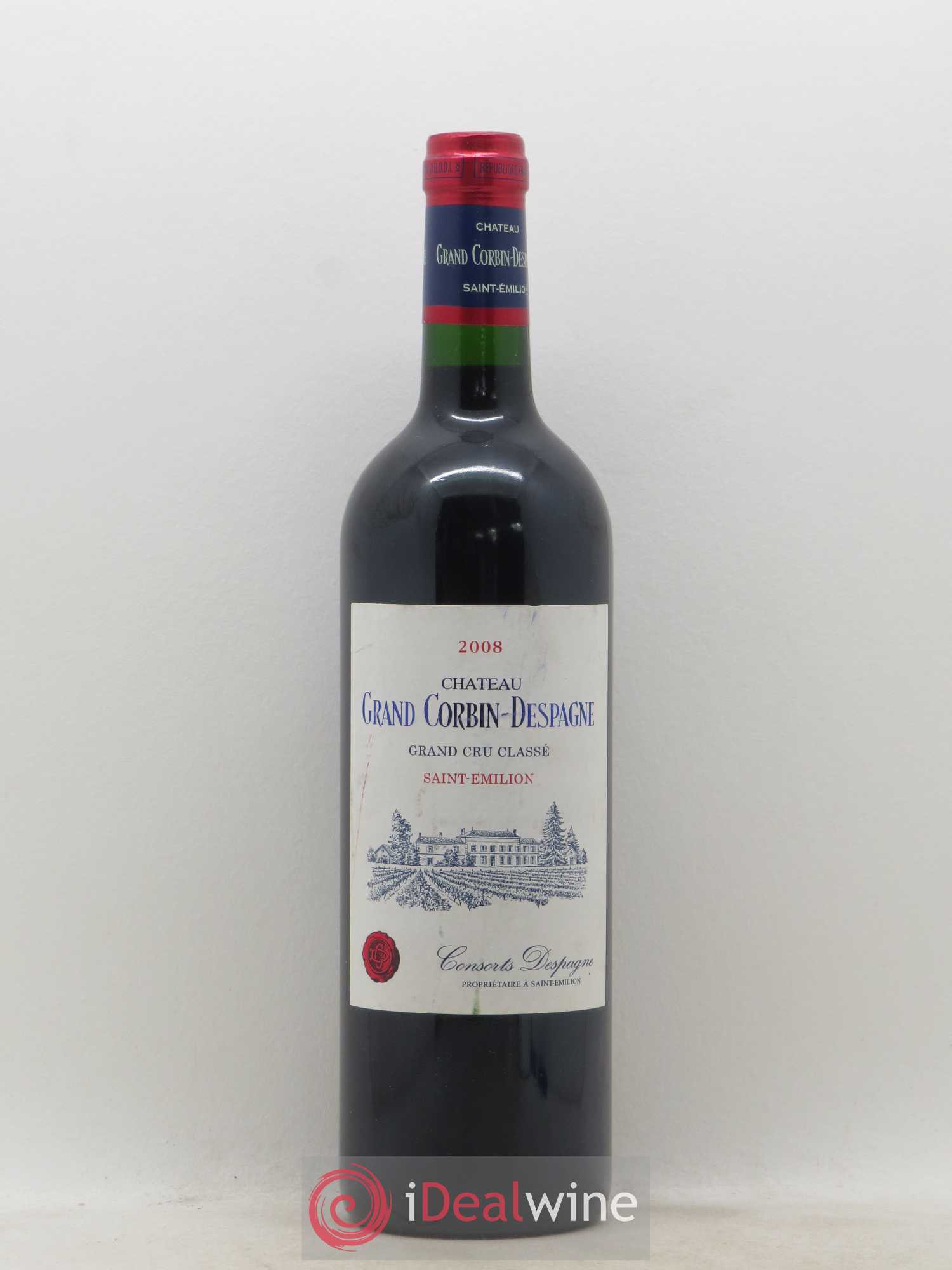 Château Grand Corbin Despagne Grand Cru Classé (sans prix de réserve) 2008 - Lot de 1 bouteille - 0