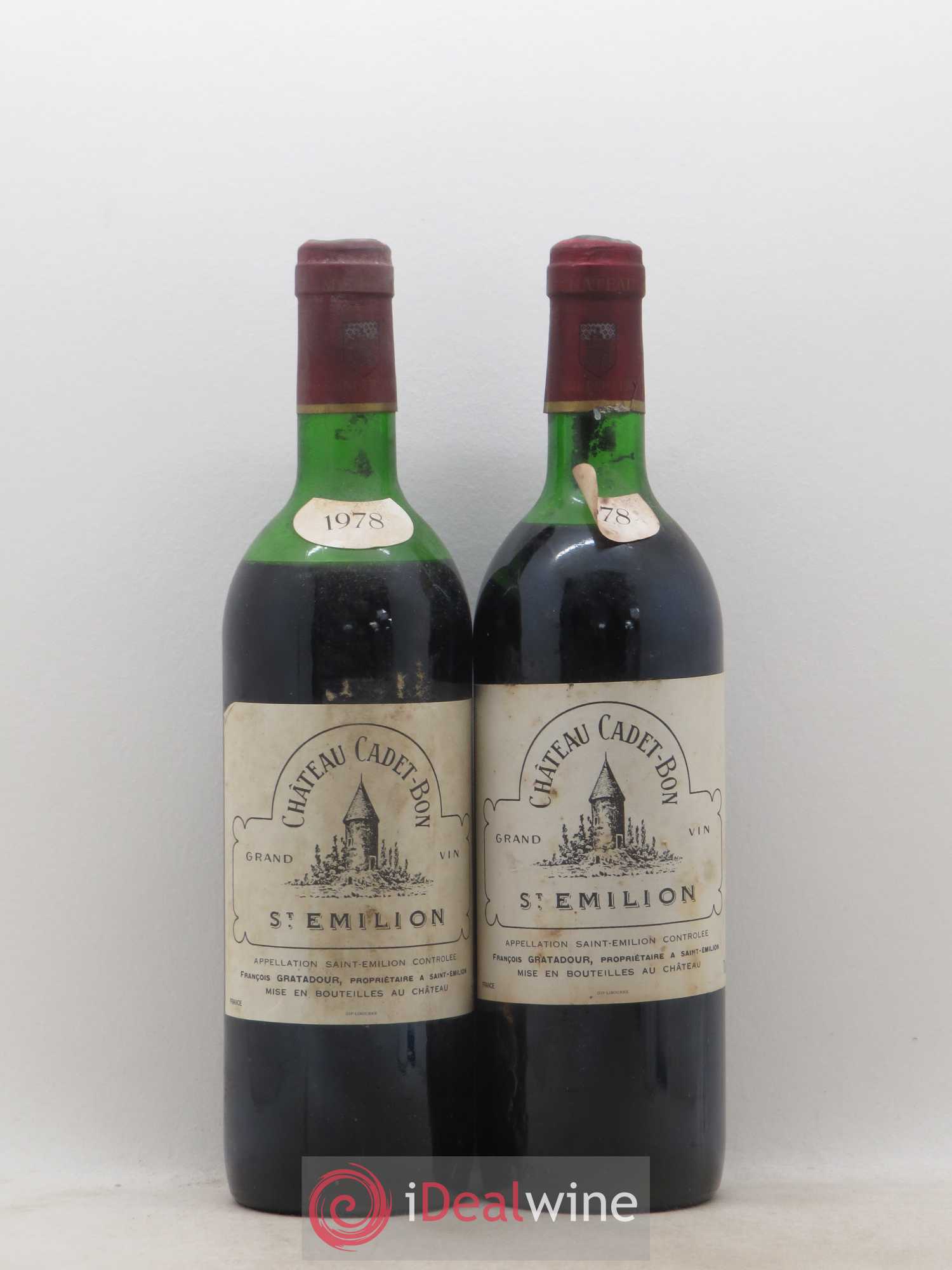 Château Cadet Bon Grand Cru Classé (senza prezzo di riserva) 1978 - Lotto di 2 bottiglie - 0