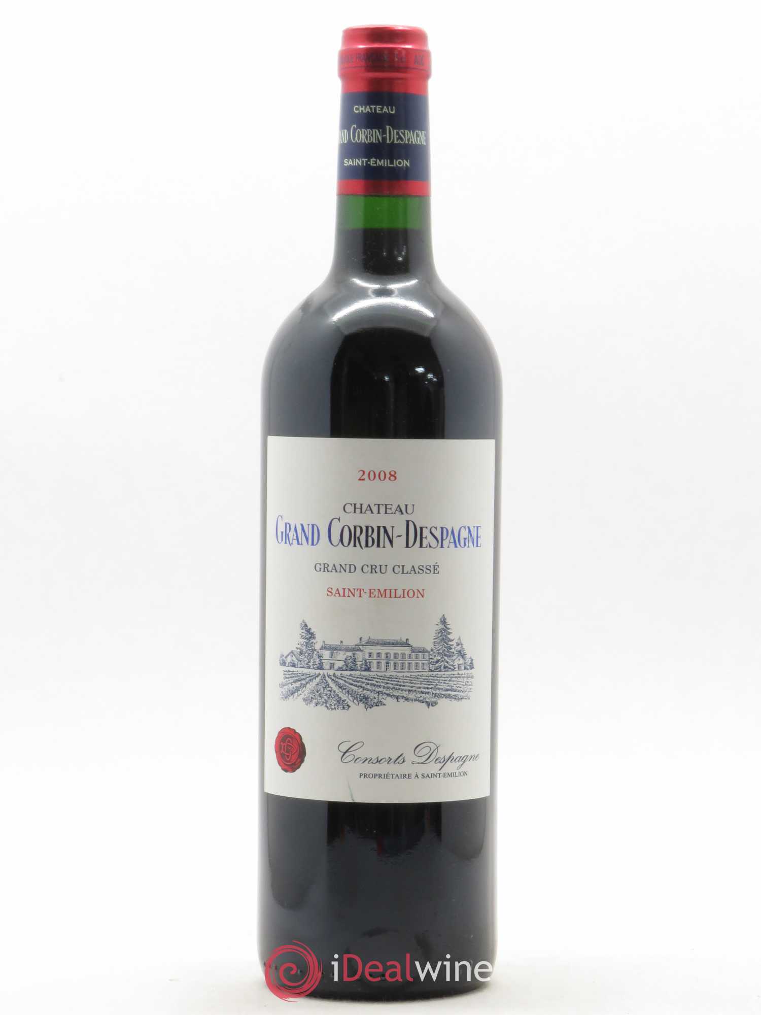 Château Grand Corbin Despagne Grand Cru Classé (sans prix de réserve) 2008 - Lot de 1 bouteille - 0
