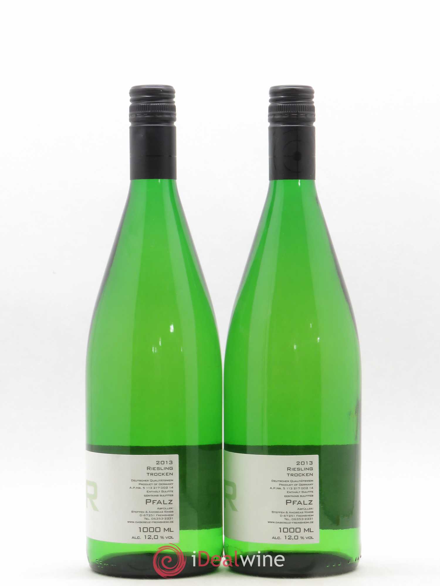 Riesling Trocken Liter Rings (sans prix de réserve) 2013 - Lotto di 2 bottiglie - 1