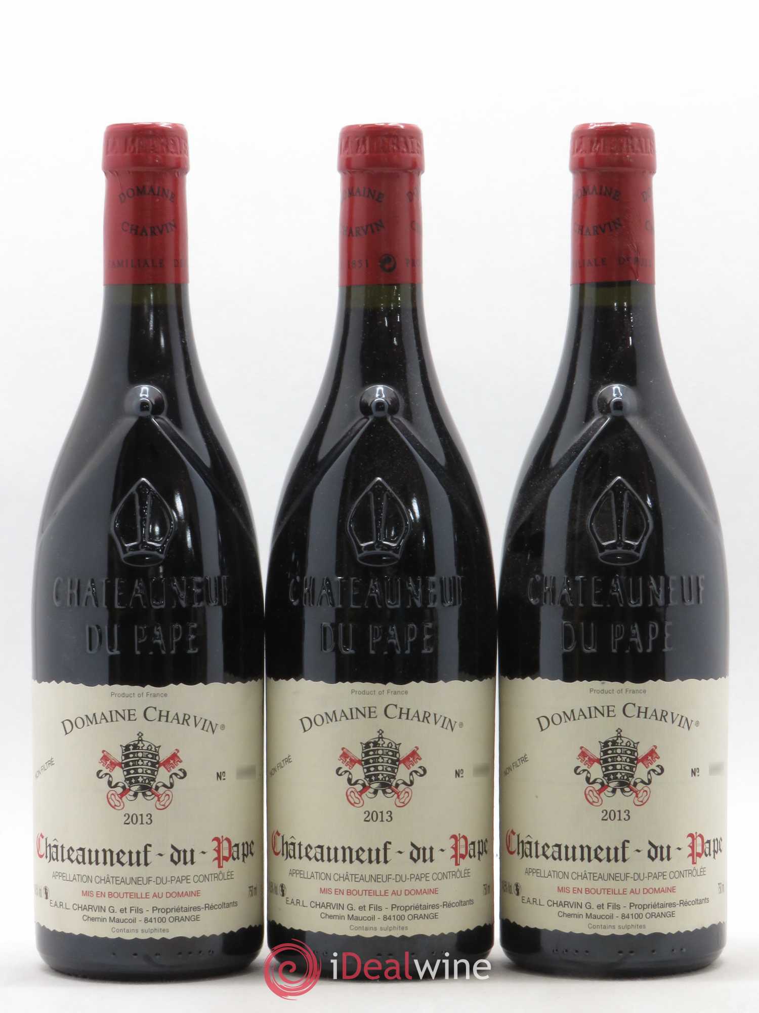 Châteauneuf-du-Pape Charvin (Domaine) (sans prix de réserve) 2013 - Lot de 3 bouteilles - 0