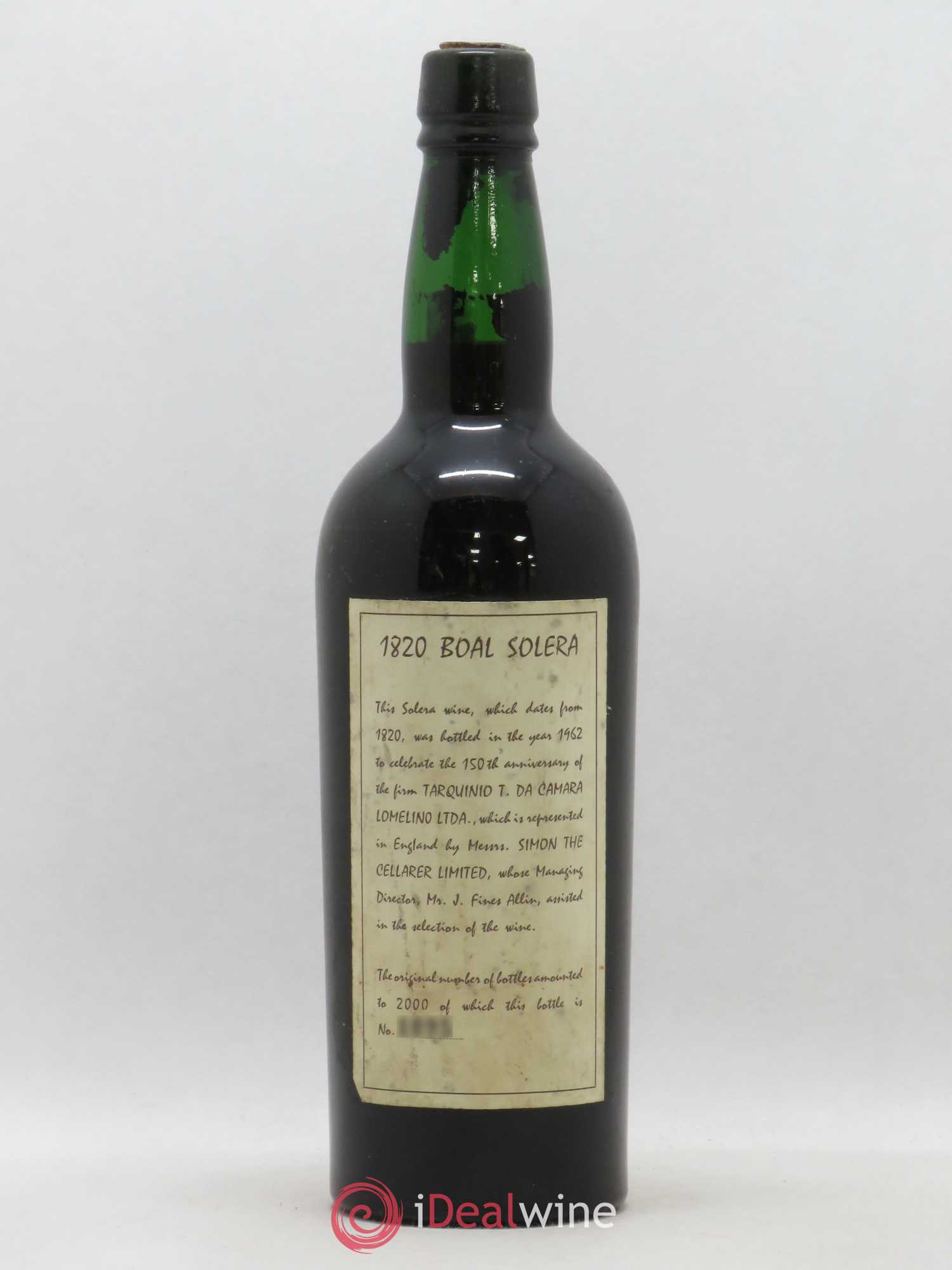 Porto Boal Solera (sans prix de réserve) 1820 - Posten von 1 Flasche - 1
