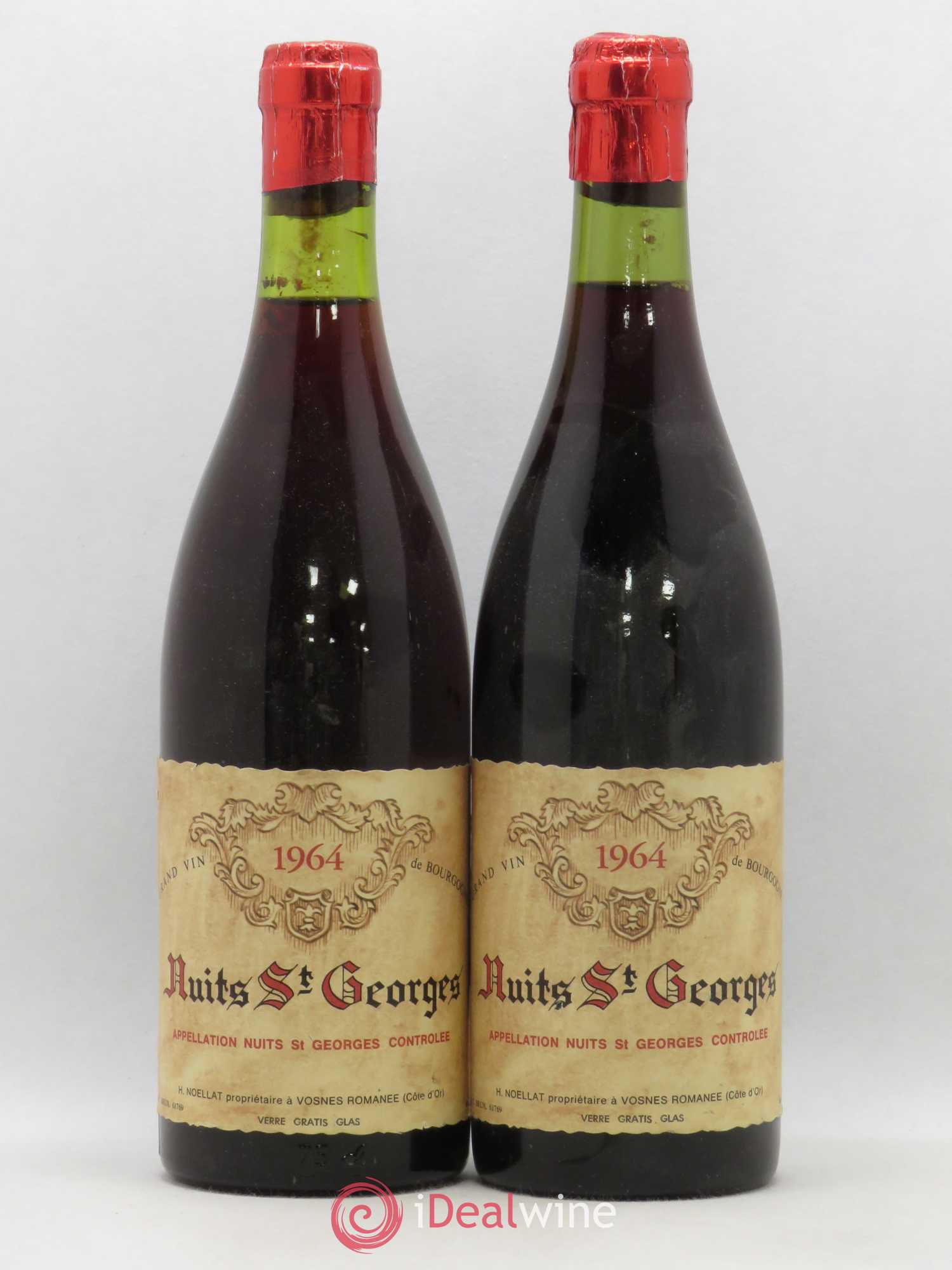 Nuits-Saint-Georges Hudelot Noellat (sans prix de réserve) 1964 - Posten von 2 Flaschen - 0