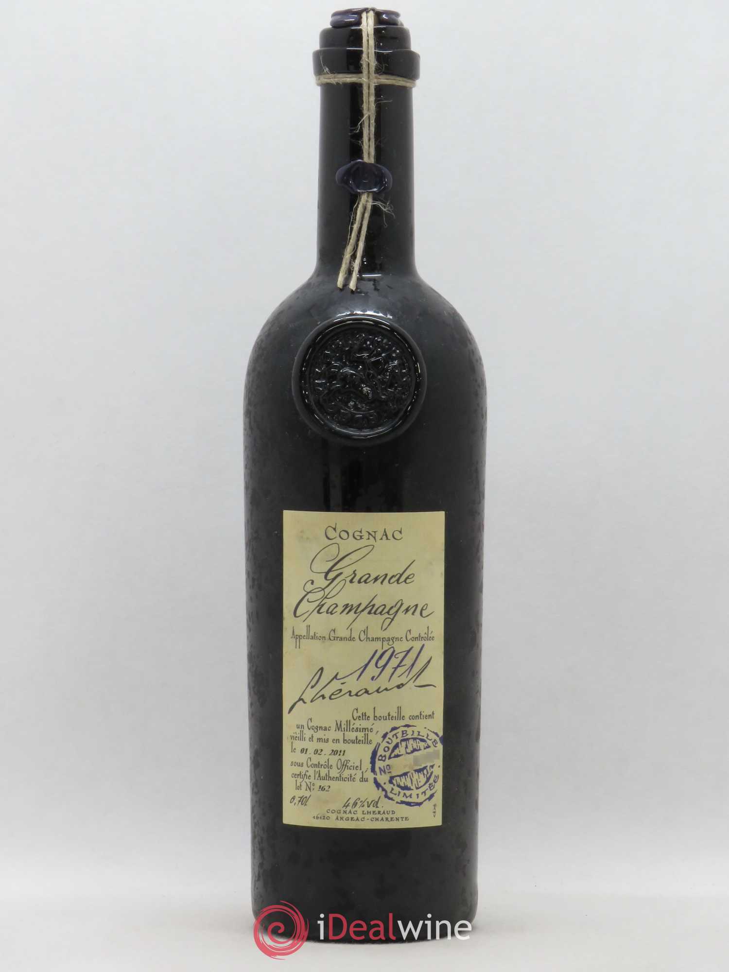 Cognac Grande Champagne Lheraud (sans prix de réserve) 1971 - Posten von 1 Flasche - 0