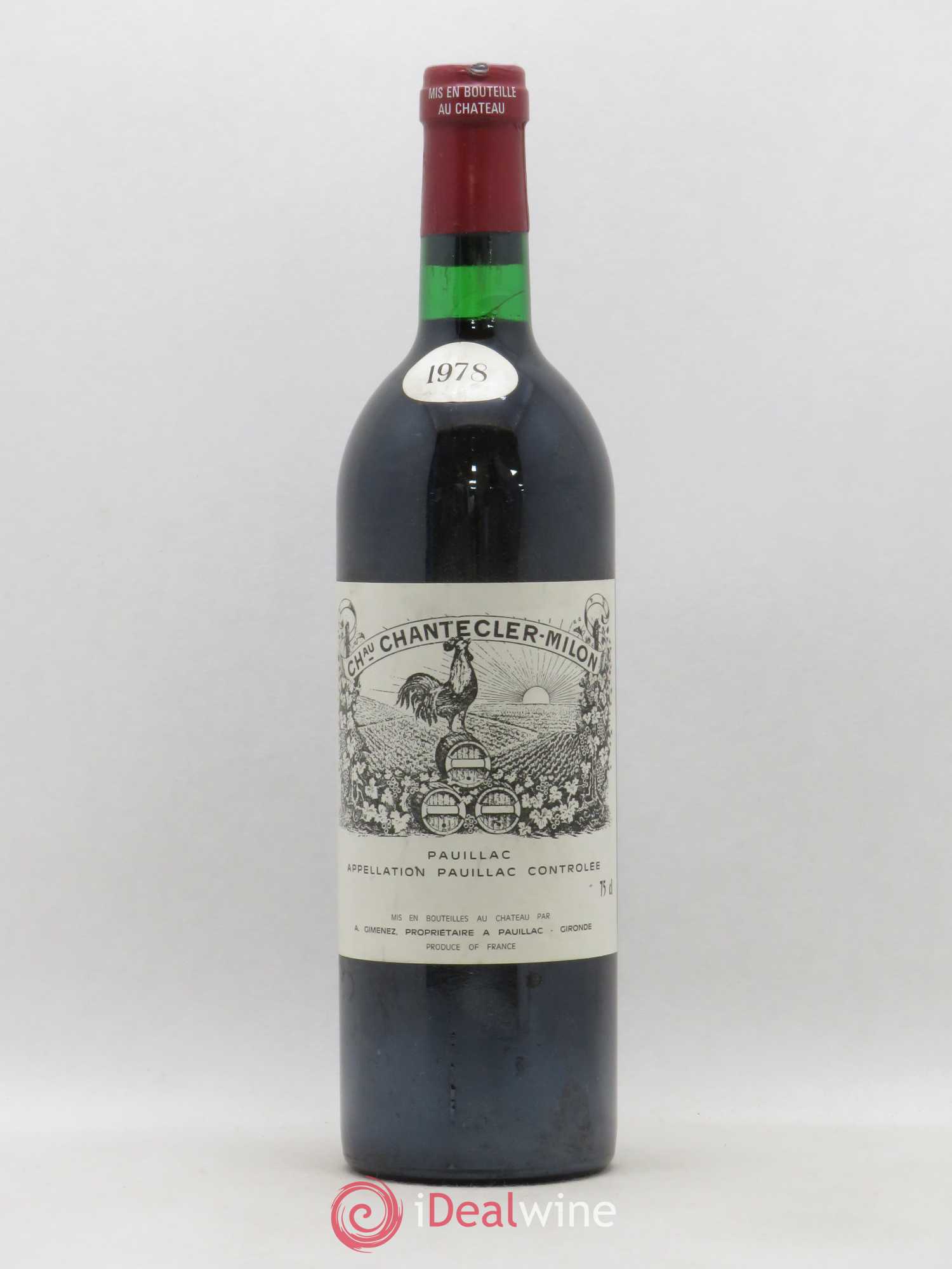 Pauillac Chanteclerc Milon (sans prix de réserve) 1978 - Posten von 1 Flasche - 0