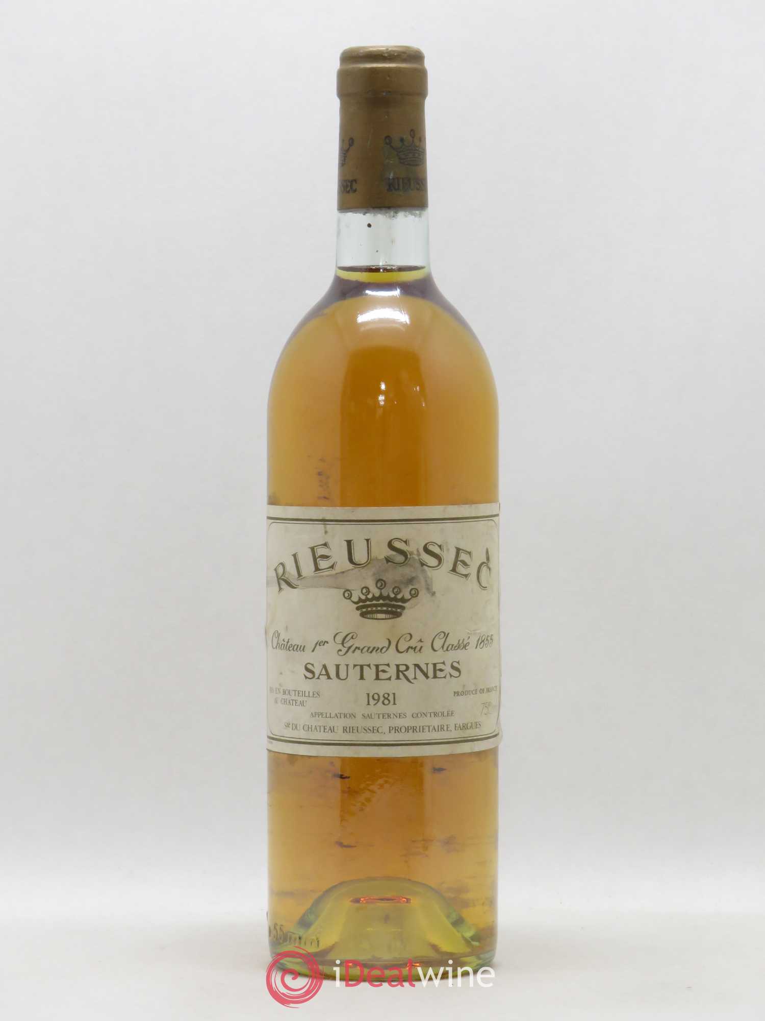 Château Rieussec 1er Grand Cru Classé (senza prezzo di riserva) 1981 - Lotto di 1 bottiglia - 0