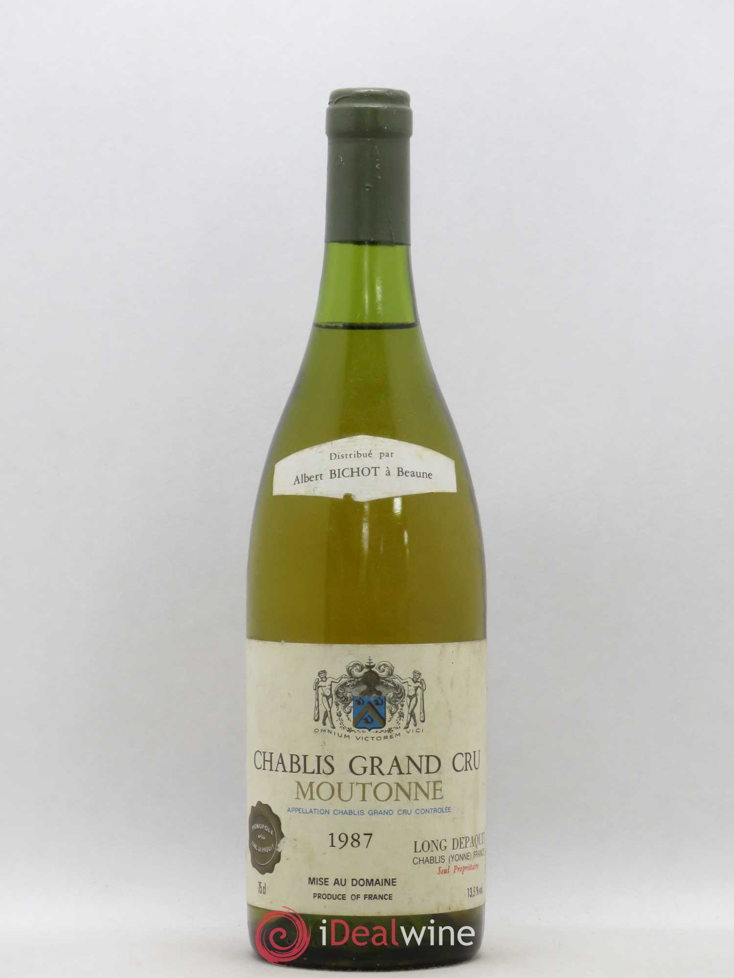 Chablis Grand Cru Moutonne Long Depaquit - Albert Bichot (Domaine) (sans prix de réserve) 1987 - Lot de 1 bouteille - 0