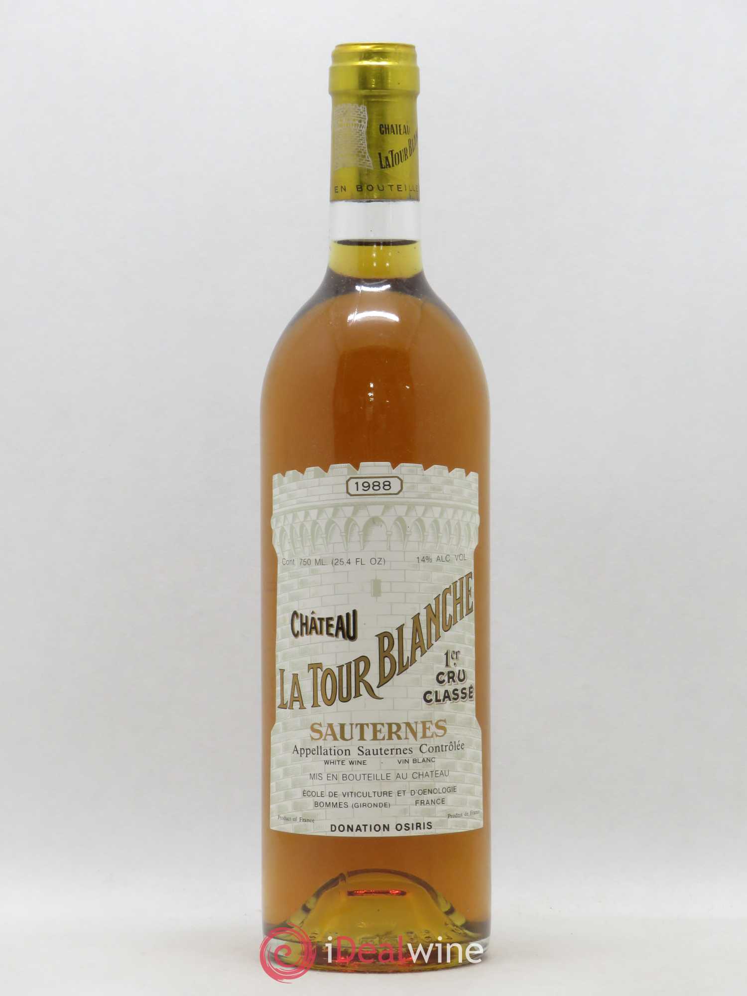 Château la Tour Blanche 1er Grand Cru Classé (senza prezzo di riserva) 1988 - Lotto di 1 bottiglia - 0