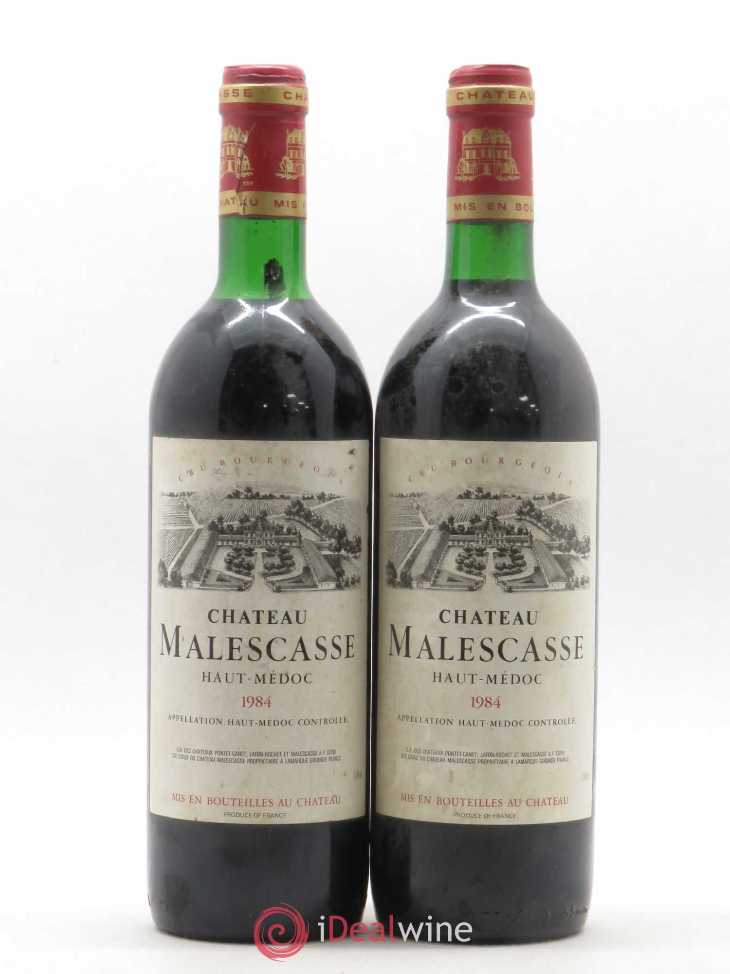Château Malescasse Cru Bourgeois Exceptionnel (sans prix de réserve) 1984 - Lot de 2 bouteilles - 0