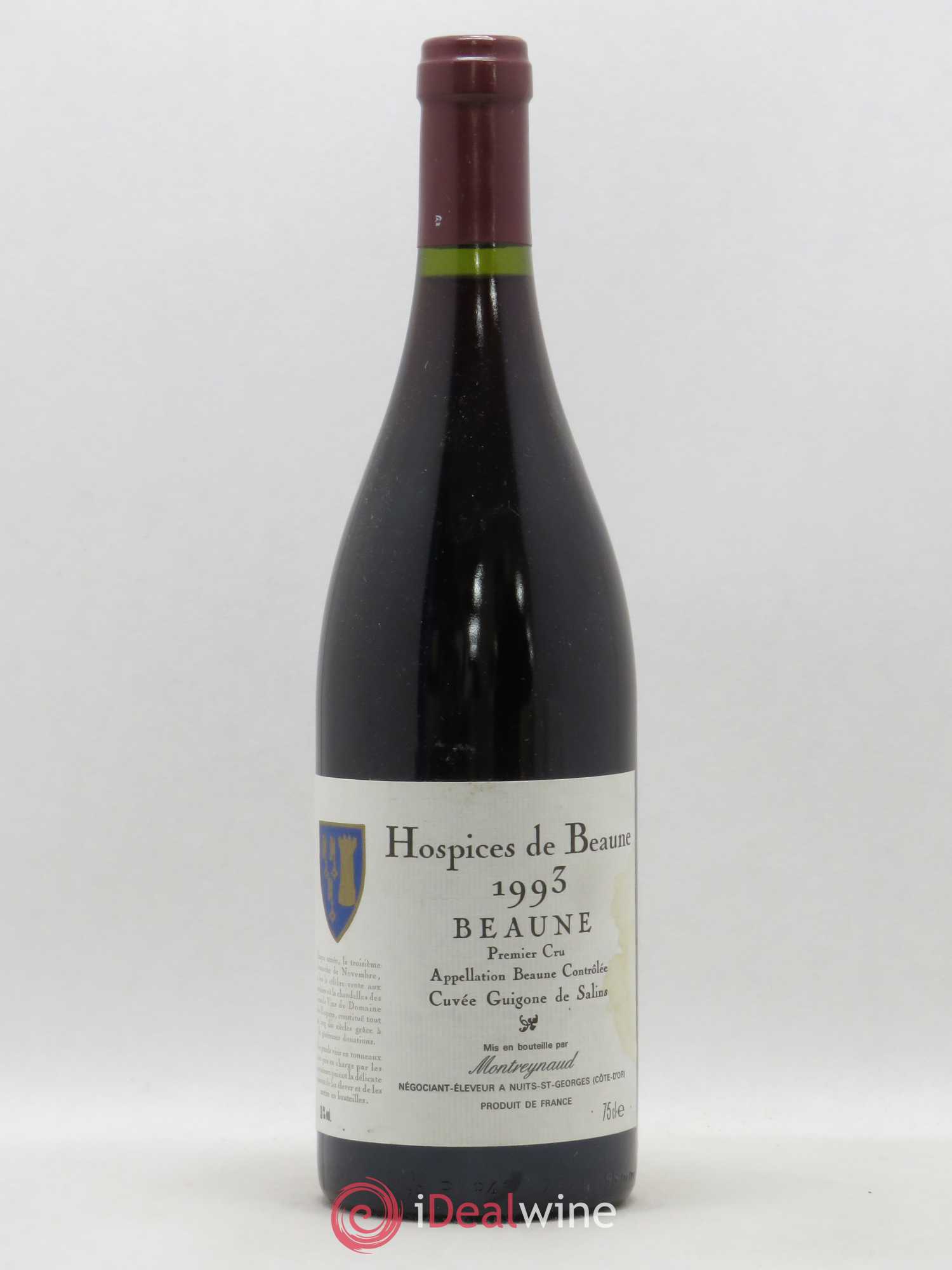 Beaune 1er Cru Hospice de Beaune cuvée Guigone de Salins Montreynaud (sans prix de réserve) 1993 - Posten von 1 Flasche - 0