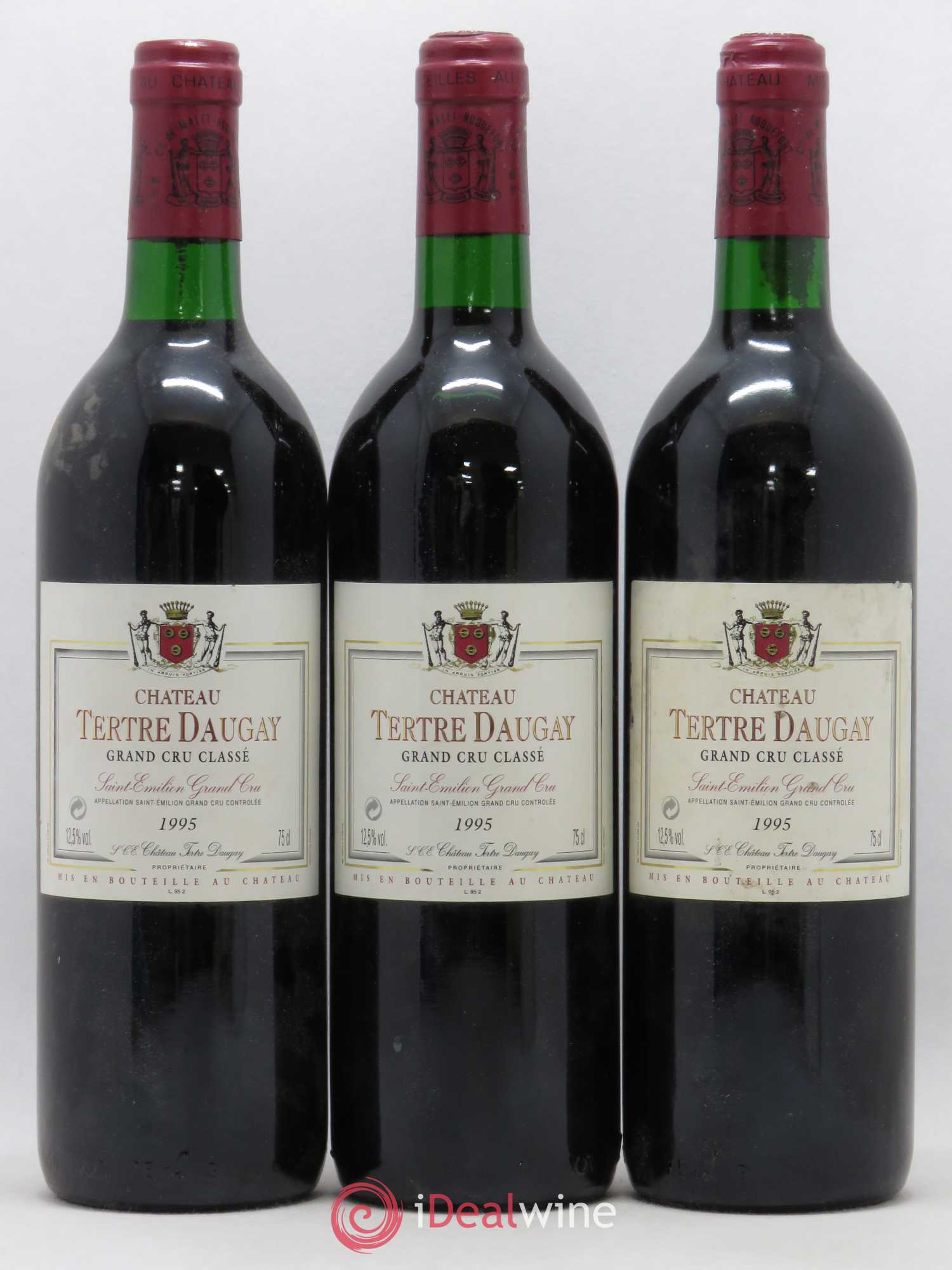 Château Tertre Daugay Grand Cru Classé (sans prix de réserve) 1995 - Lot de 3 bouteilles - 0