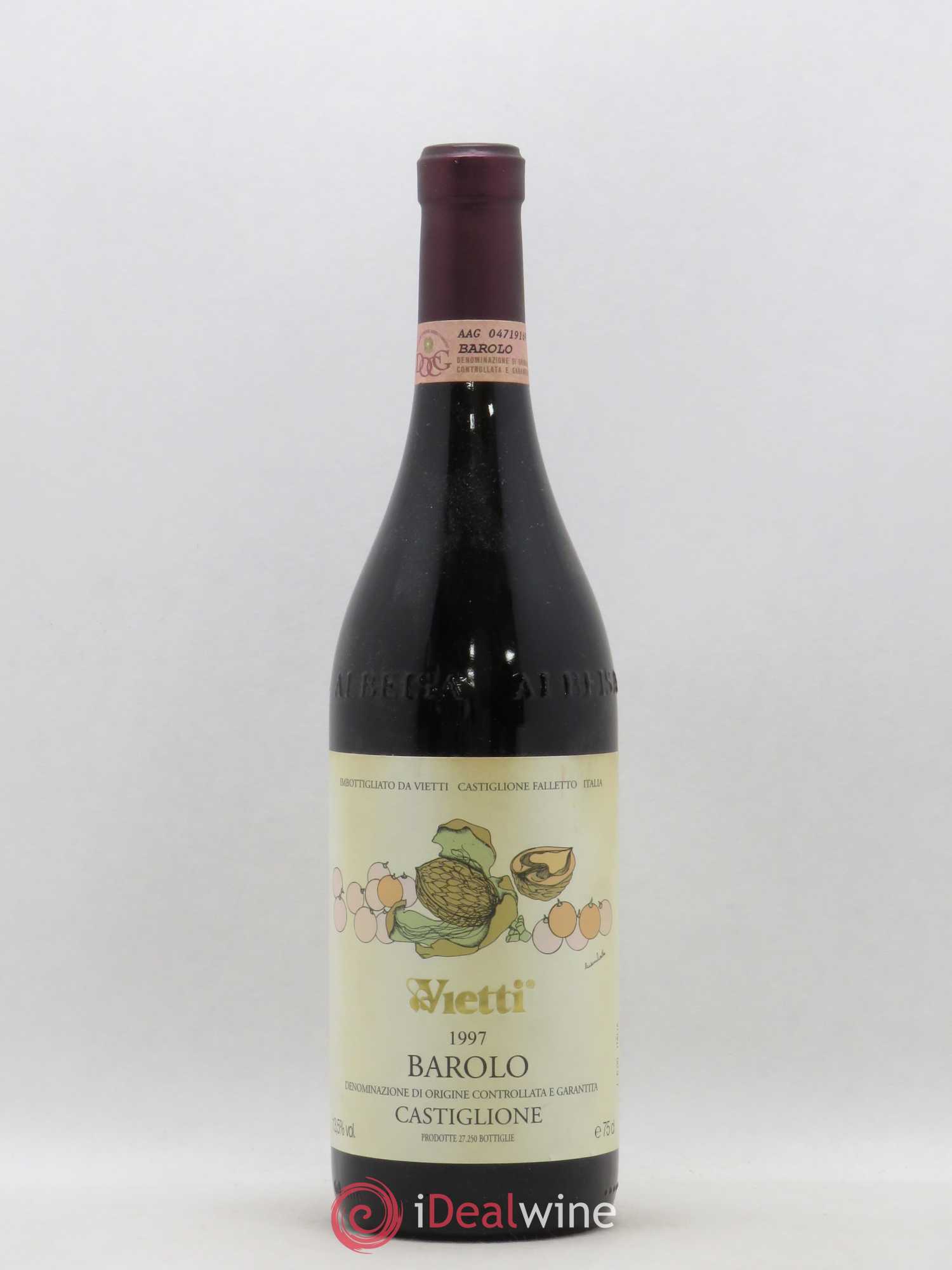 Barolo DOCG Castiglione Vietti (sans prix de réserve) 1997 - Lot de 1 bouteille - 0